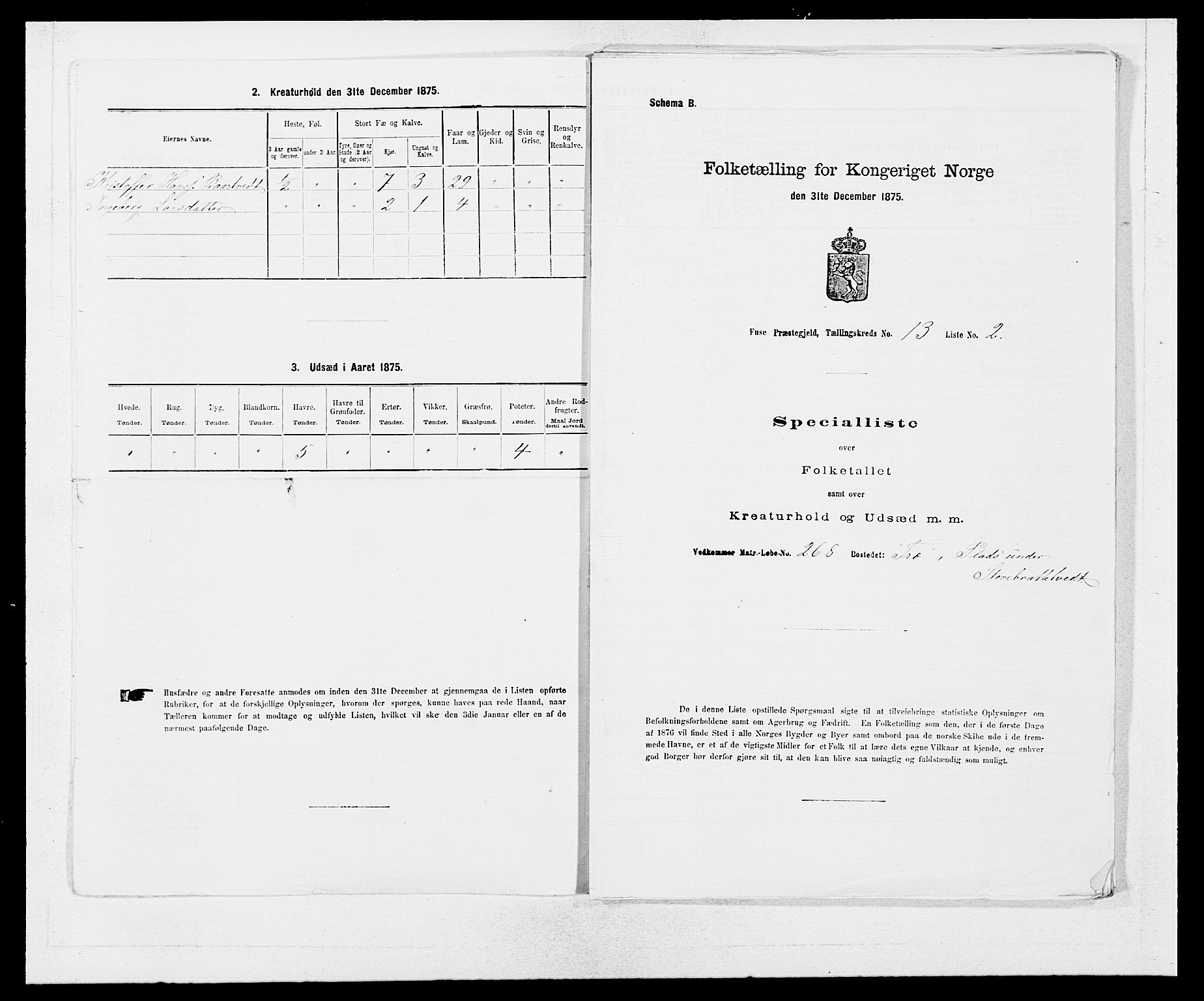 SAB, Folketelling 1875 for 1241P Fusa prestegjeld, 1875, s. 978