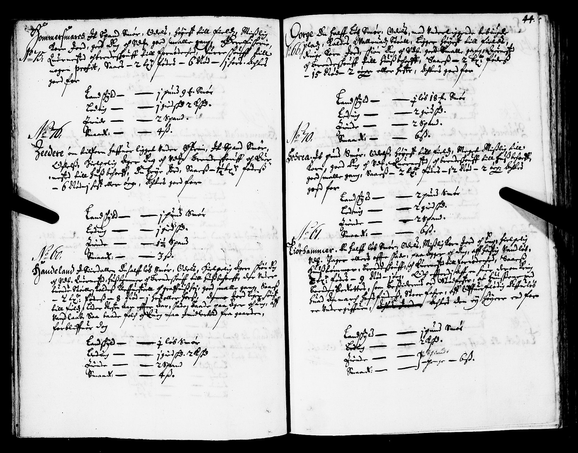 Rentekammeret inntil 1814, Realistisk ordnet avdeling, AV/RA-EA-4070/N/Nb/Nba/L0032: Jæren og Dalane fogderi, 1668, s. 43b-44a