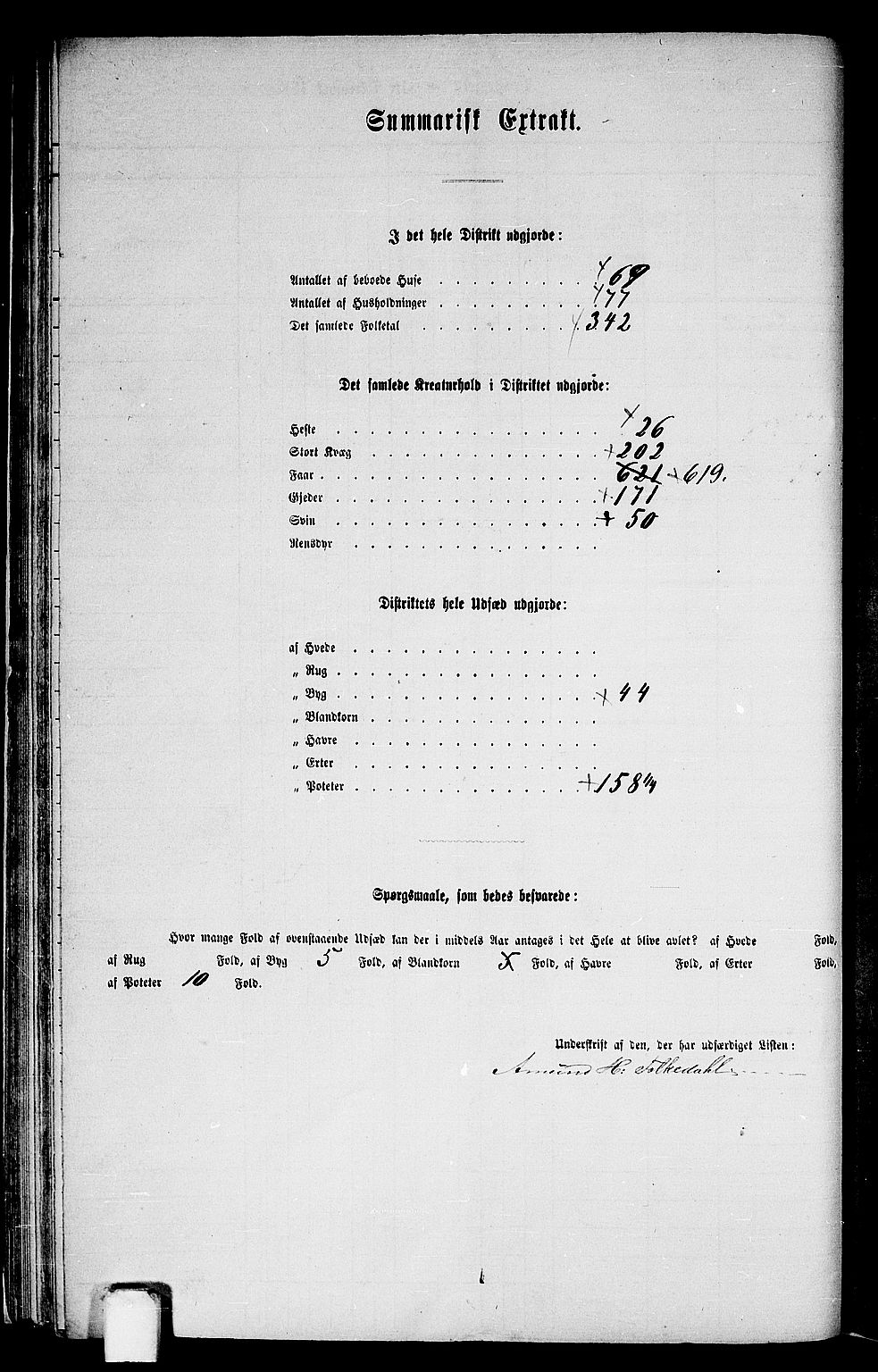 RA, Folketelling 1865 for 1233P Ulvik prestegjeld, 1865, s. 35