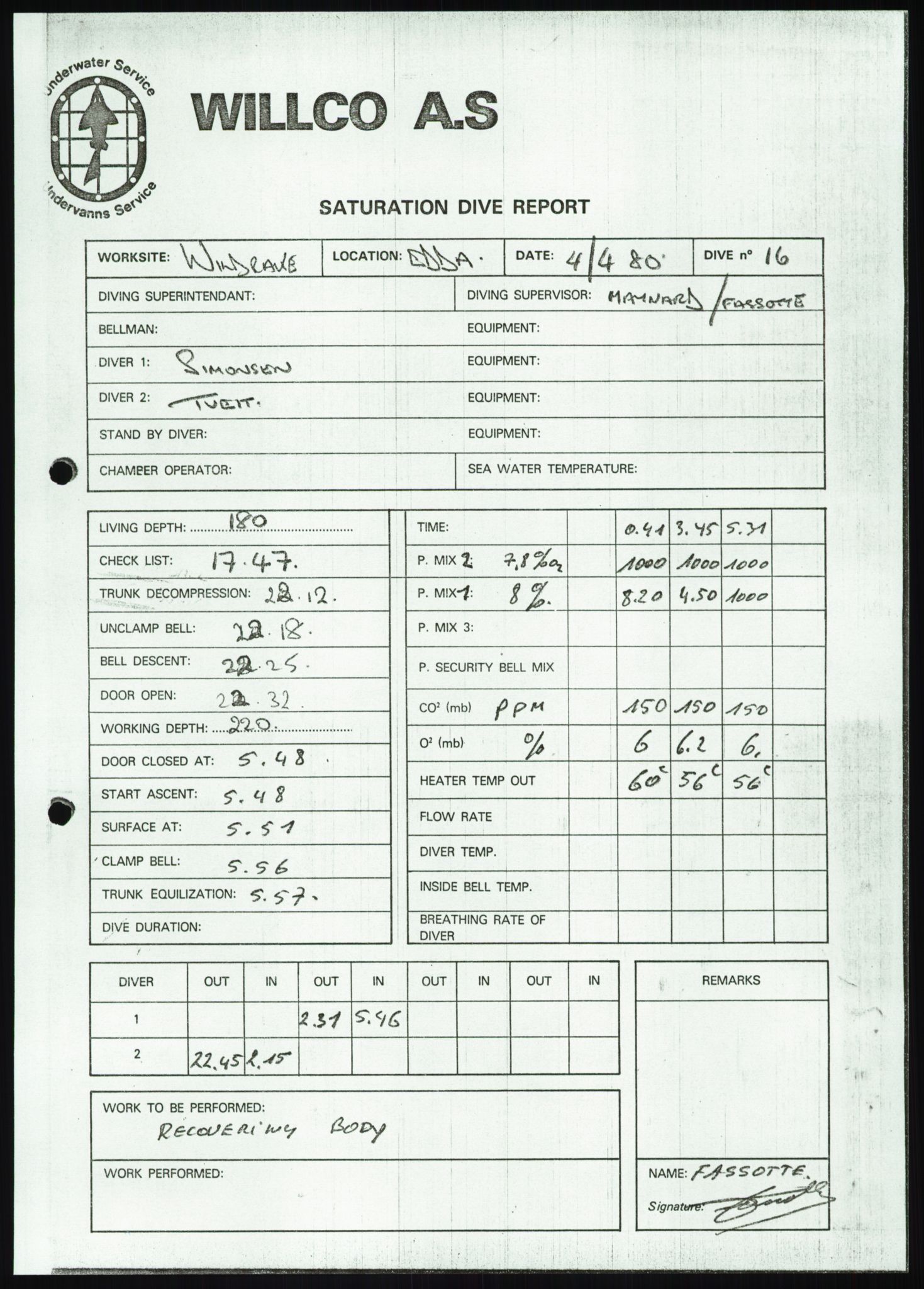 Justisdepartementet, Granskningskommisjonen ved Alexander Kielland-ulykken 27.3.1980, AV/RA-S-1165/D/L0018: R Feltopprydning (Doku.liste + R2, R4-R6 av 6), 1980-1981, s. 102