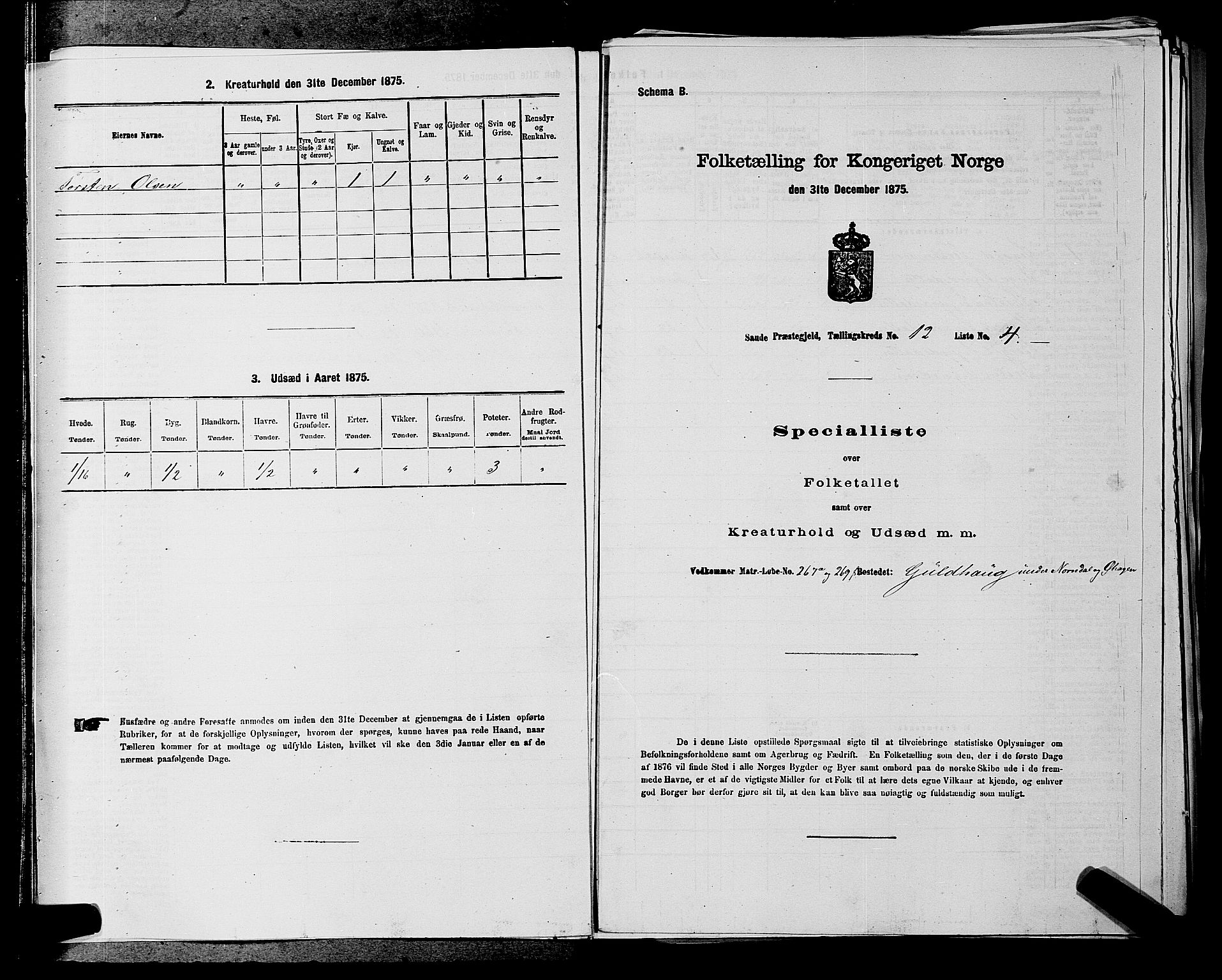 SAKO, Folketelling 1875 for 0822P Sauherad prestegjeld, 1875, s. 1366