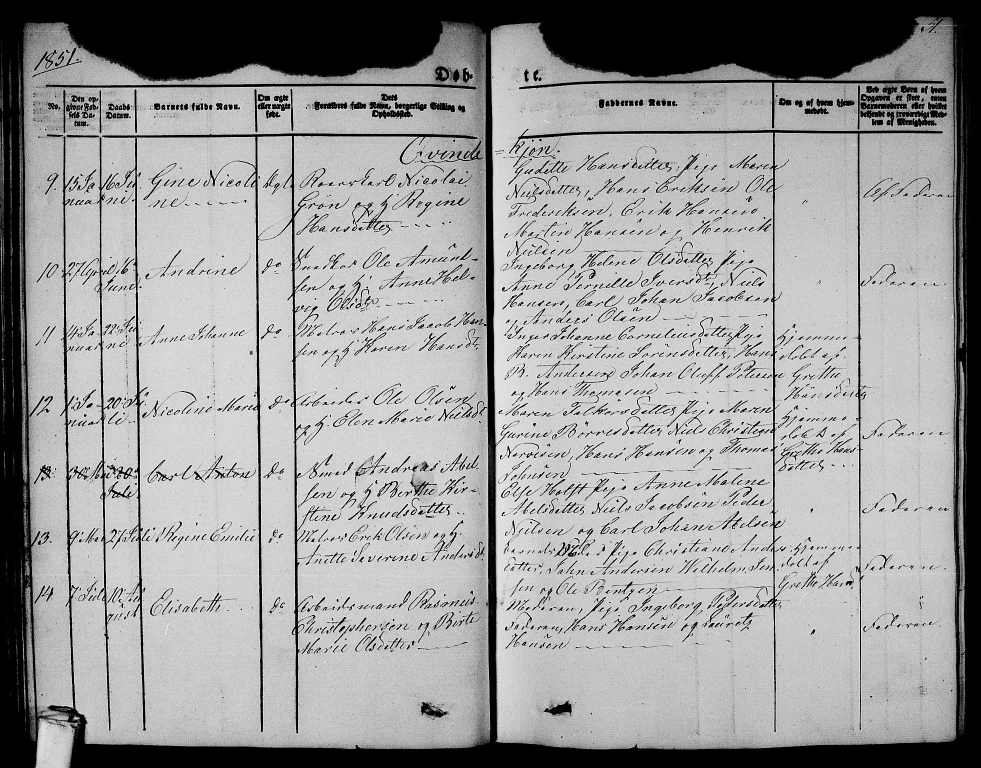 Larvik kirkebøker, AV/SAKO-A-352/G/Gb/L0002: Klokkerbok nr. II 2, 1843-1866, s. 51