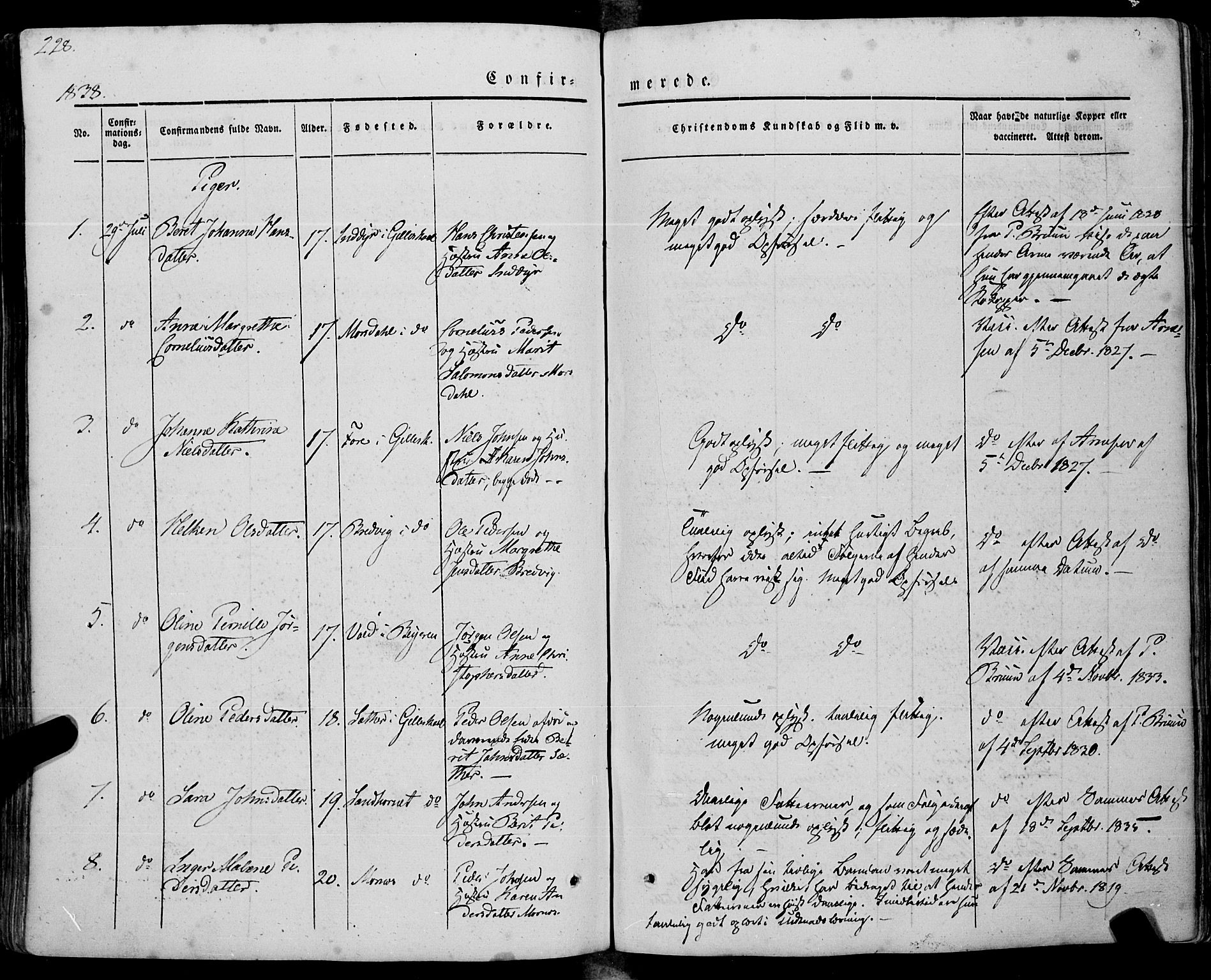 Ministerialprotokoller, klokkerbøker og fødselsregistre - Nordland, AV/SAT-A-1459/805/L0097: Ministerialbok nr. 805A04, 1837-1861, s. 228