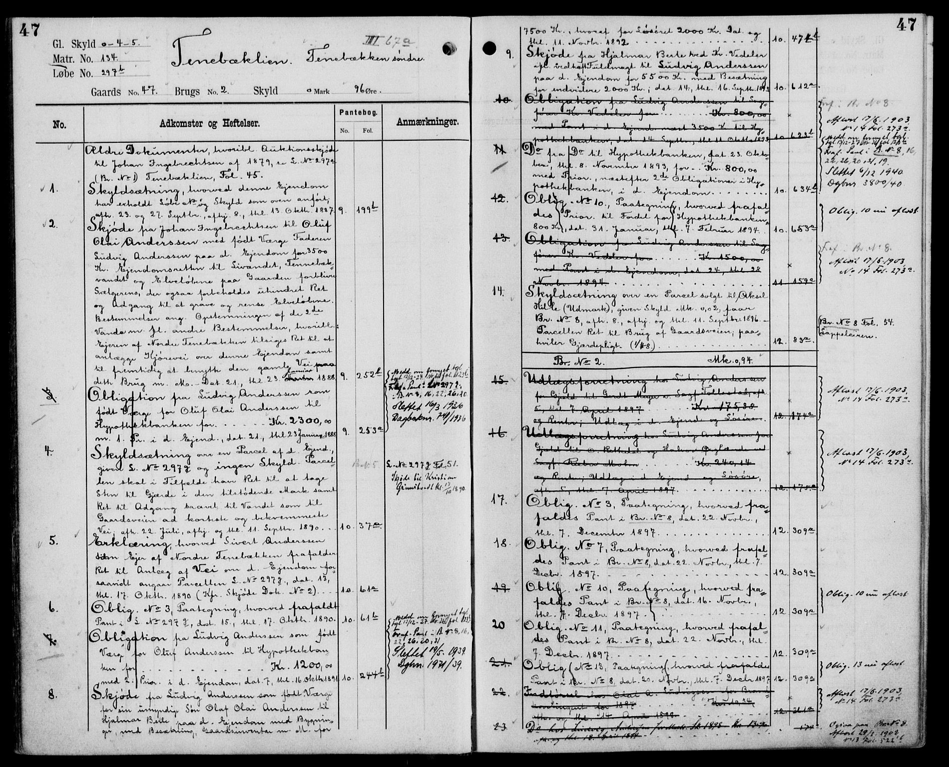 Midhordland sorenskriveri, AV/SAB-A-3001/1/G/Ga/Gab/L0110: Panteregister nr. II.A.b.110, s. 47
