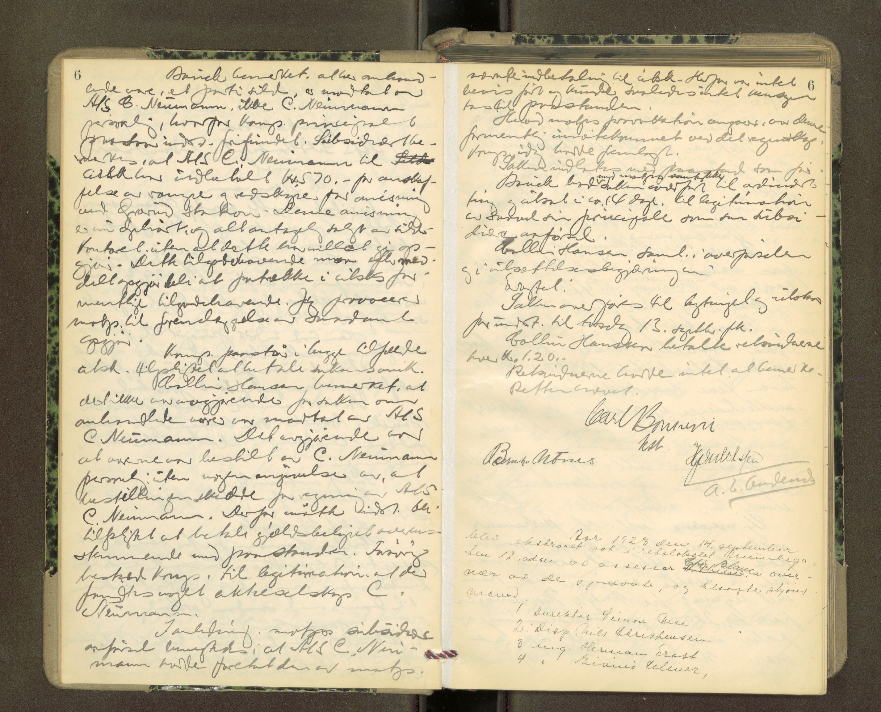 Trondheim byfogd, AV/SAT-A-0003/1/1/1B/L0032: Ekstrarettsprotokoll, 1923-1935, s. 6