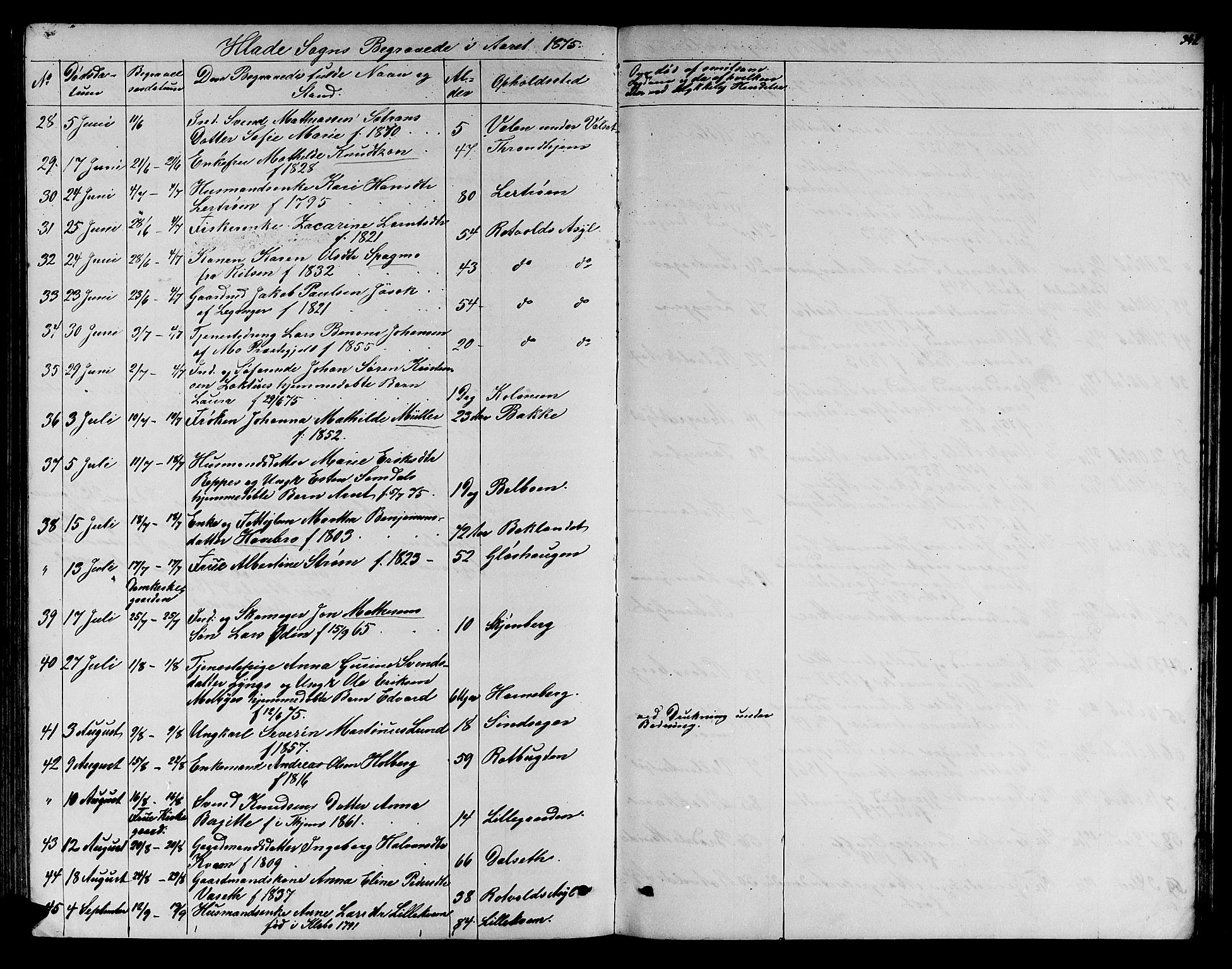 Ministerialprotokoller, klokkerbøker og fødselsregistre - Sør-Trøndelag, SAT/A-1456/606/L0311: Klokkerbok nr. 606C07, 1860-1877, s. 341