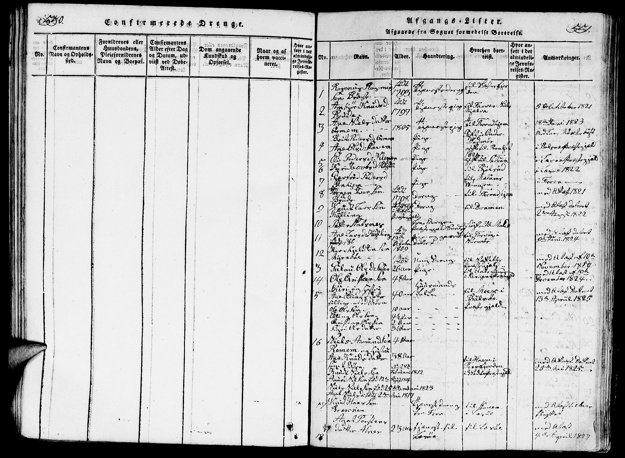 Ministerialprotokoller, klokkerbøker og fødselsregistre - Møre og Romsdal, AV/SAT-A-1454/546/L0595: Klokkerbok nr. 546C01, 1818-1836, s. 550-551