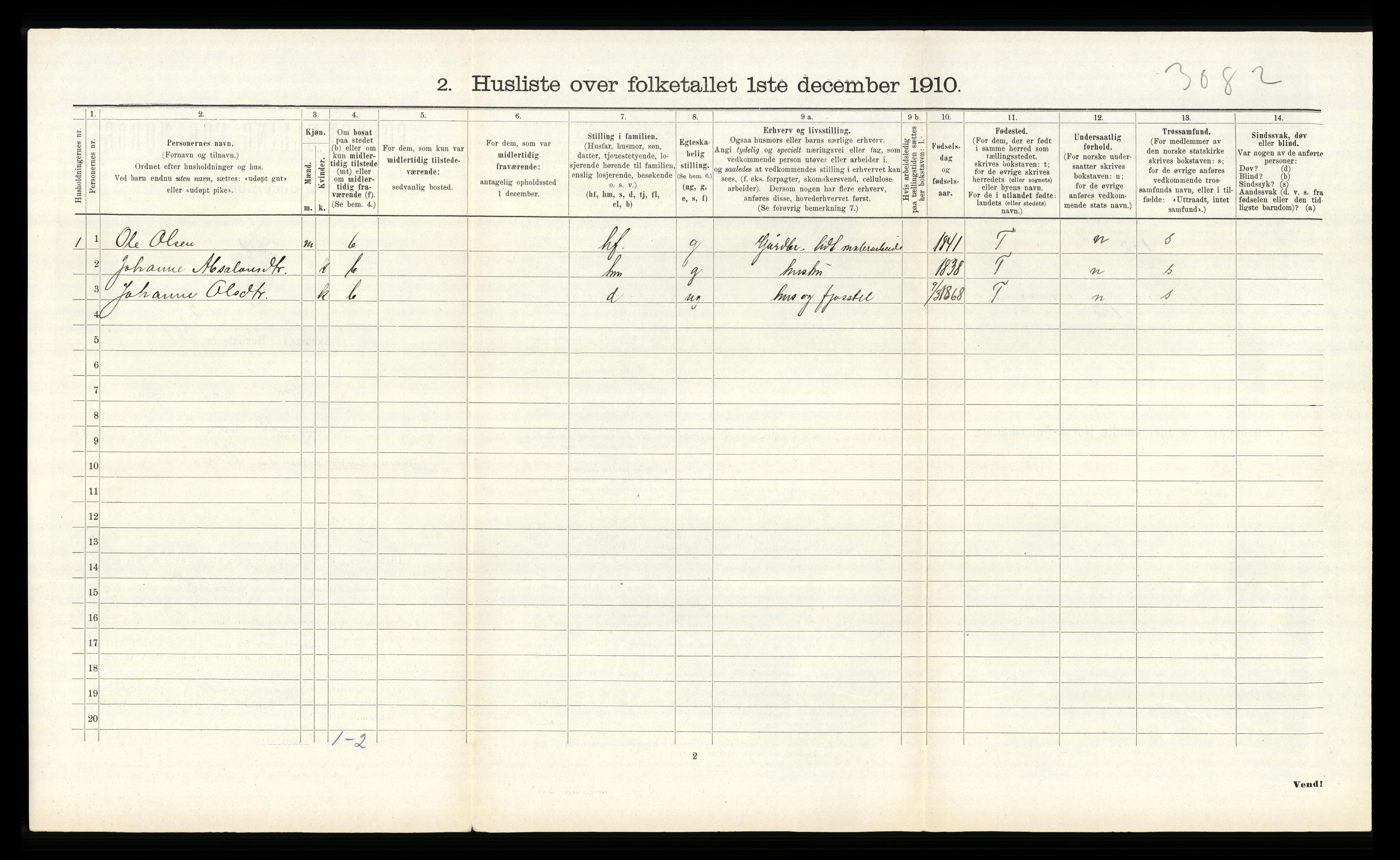 RA, Folketelling 1910 for 1221 Stord herred, 1910, s. 850