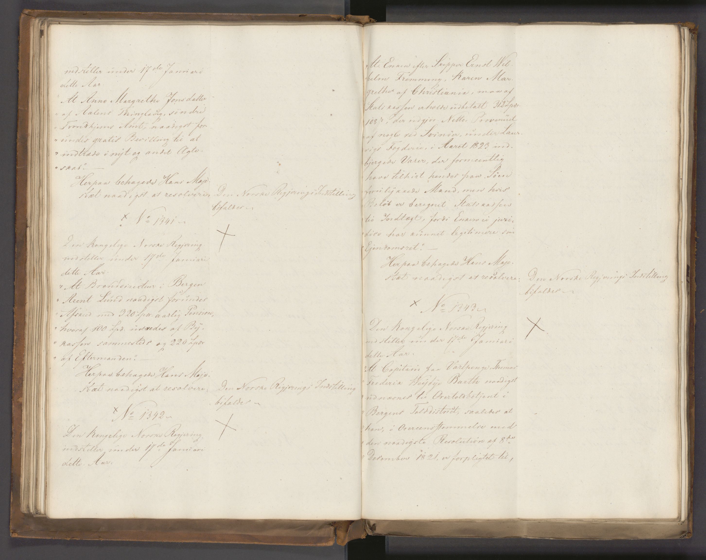 Statsrådssekretariatet, AV/RA-S-1001/A/Ab/L0022: Kgl. res. nr. 1210-1721, 1. halvår, 1826