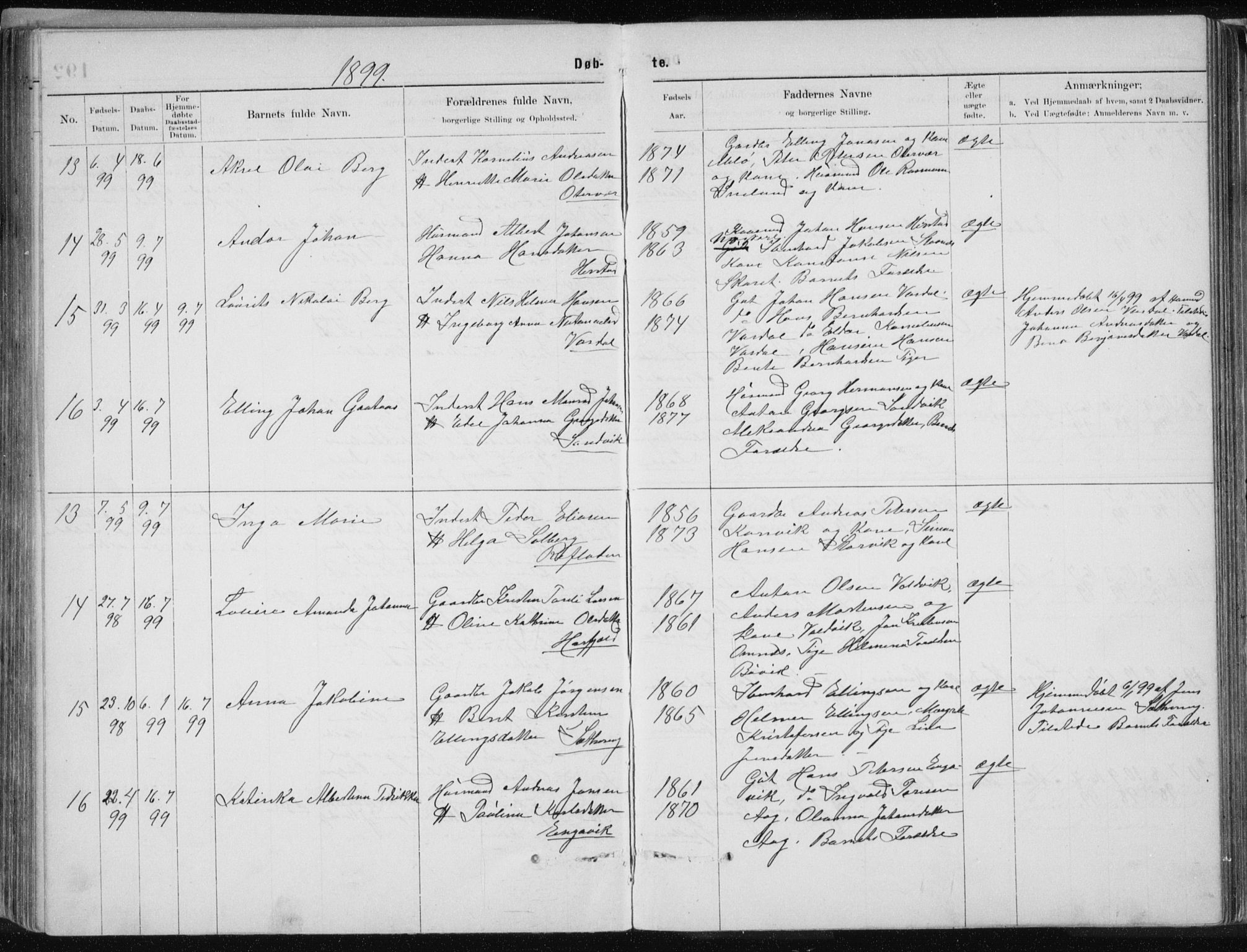 Ministerialprotokoller, klokkerbøker og fødselsregistre - Nordland, SAT/A-1459/843/L0636: Klokkerbok nr. 843C05, 1884-1909