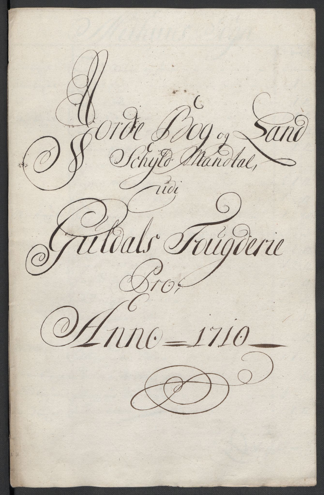 Rentekammeret inntil 1814, Reviderte regnskaper, Fogderegnskap, AV/RA-EA-4092/R60/L3960: Fogderegnskap Orkdal og Gauldal, 1710, s. 285