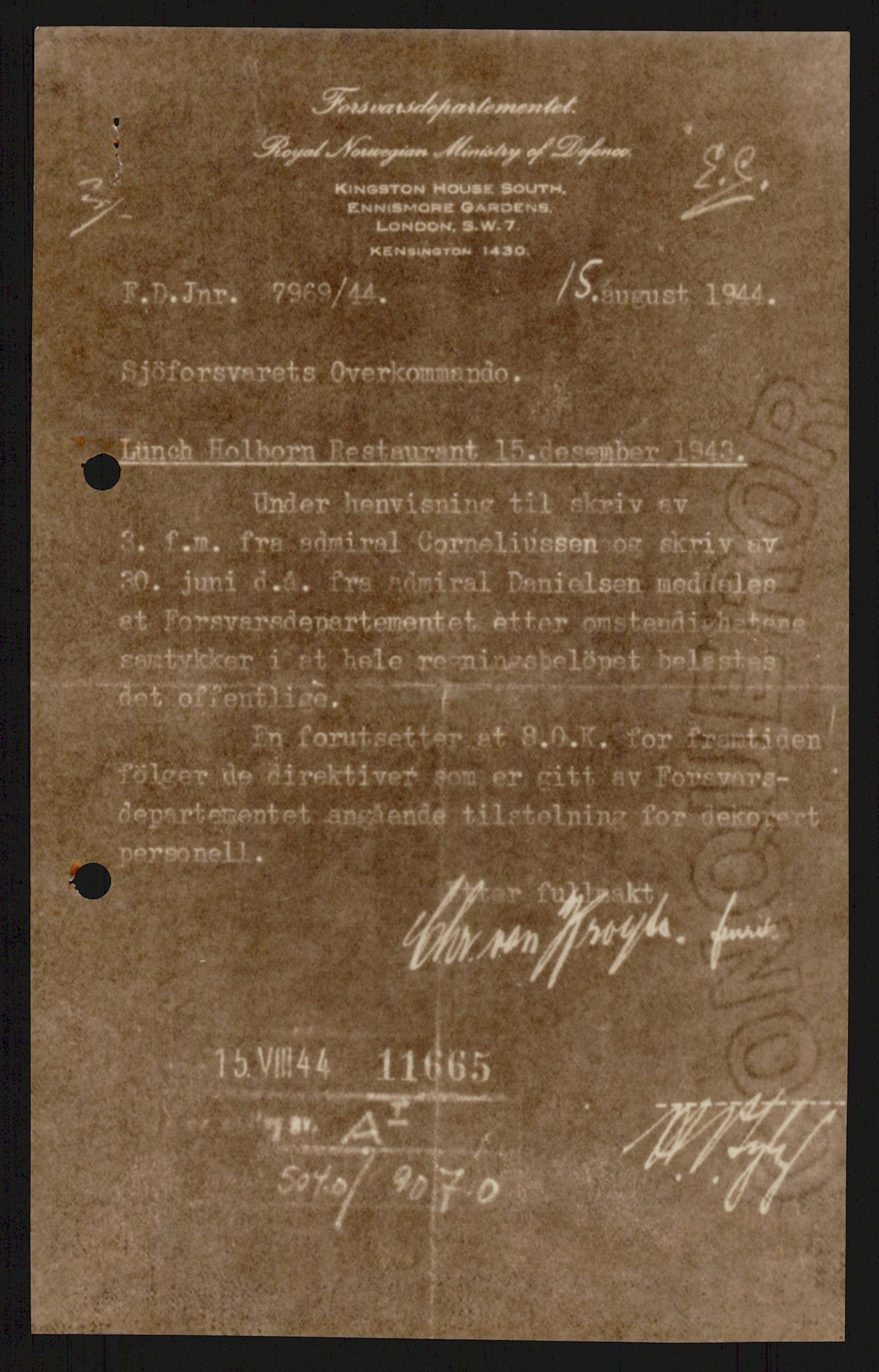 Forsvaret, Sjøforsvarets overkommando, AV/RA-RAFA-2035/D/Dc/L0305: --, 1940-1946, s. 19