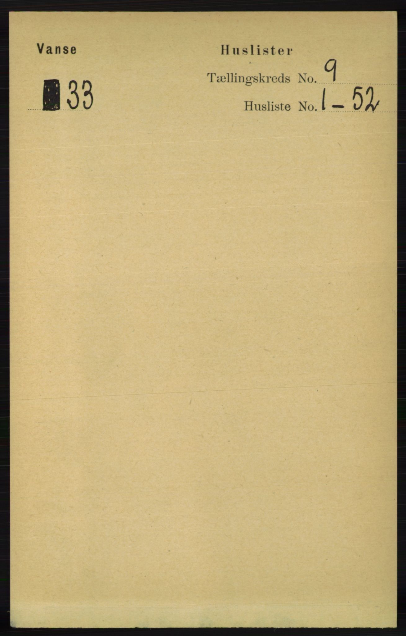 RA, Folketelling 1891 for 1041 Vanse herred, 1891, s. 5213