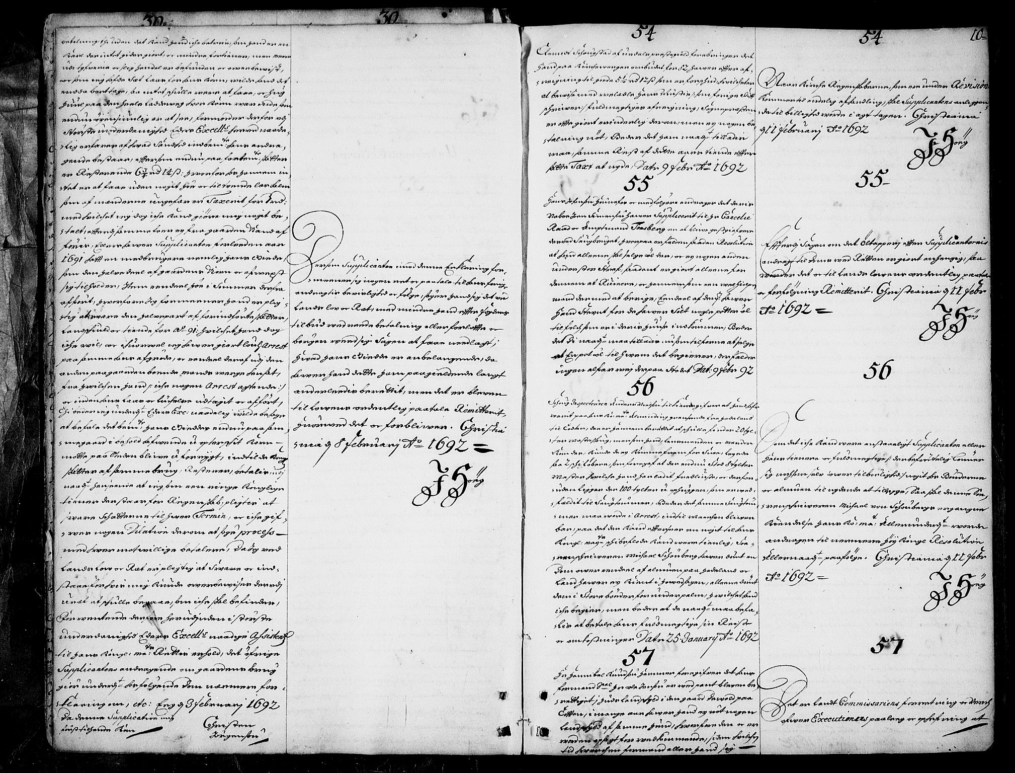 Stattholderembetet 1572-1771, AV/RA-EA-2870/Ad/L0005: Supplikasjons- og resolusjonsprotokoll, 1692-1699, s. 9b-10a