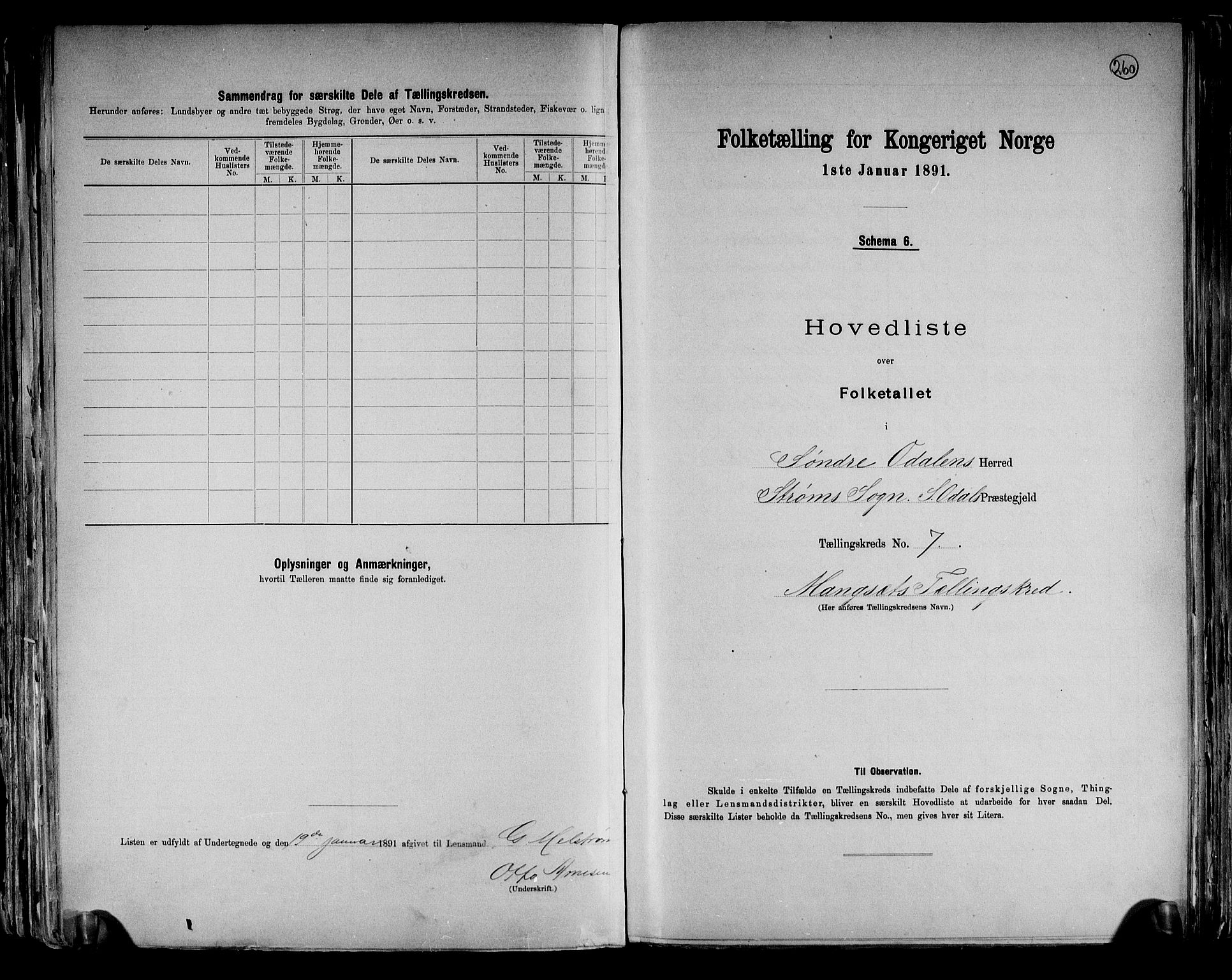 RA, Folketelling 1891 for 0419 Sør-Odal herred, 1891, s. 22