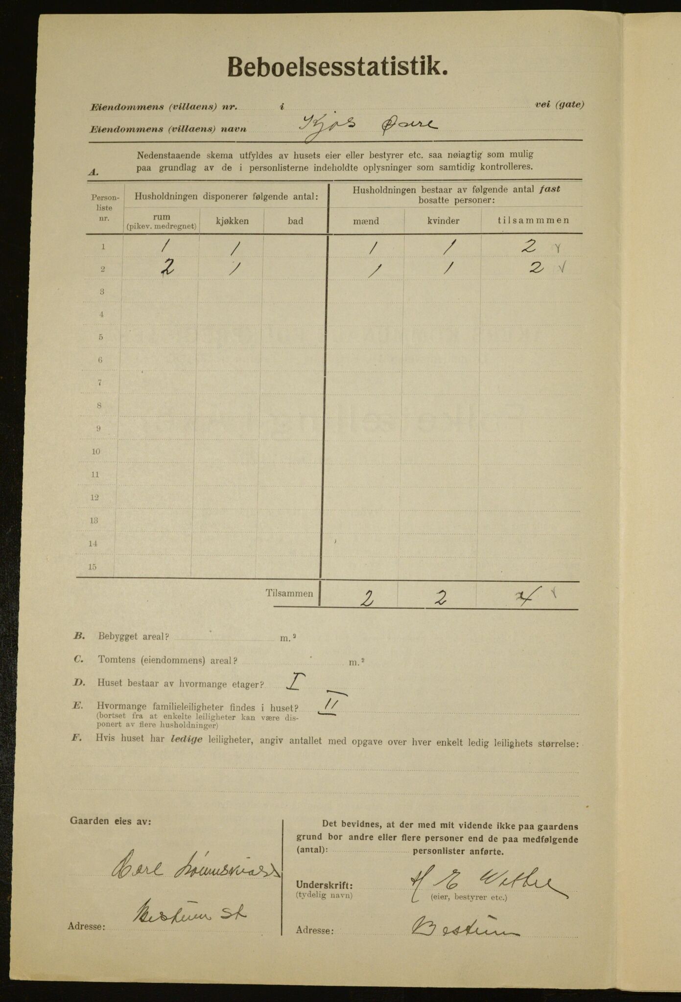 , Kommunal folketelling 1.12.1923 for Aker, 1923, s. 6626