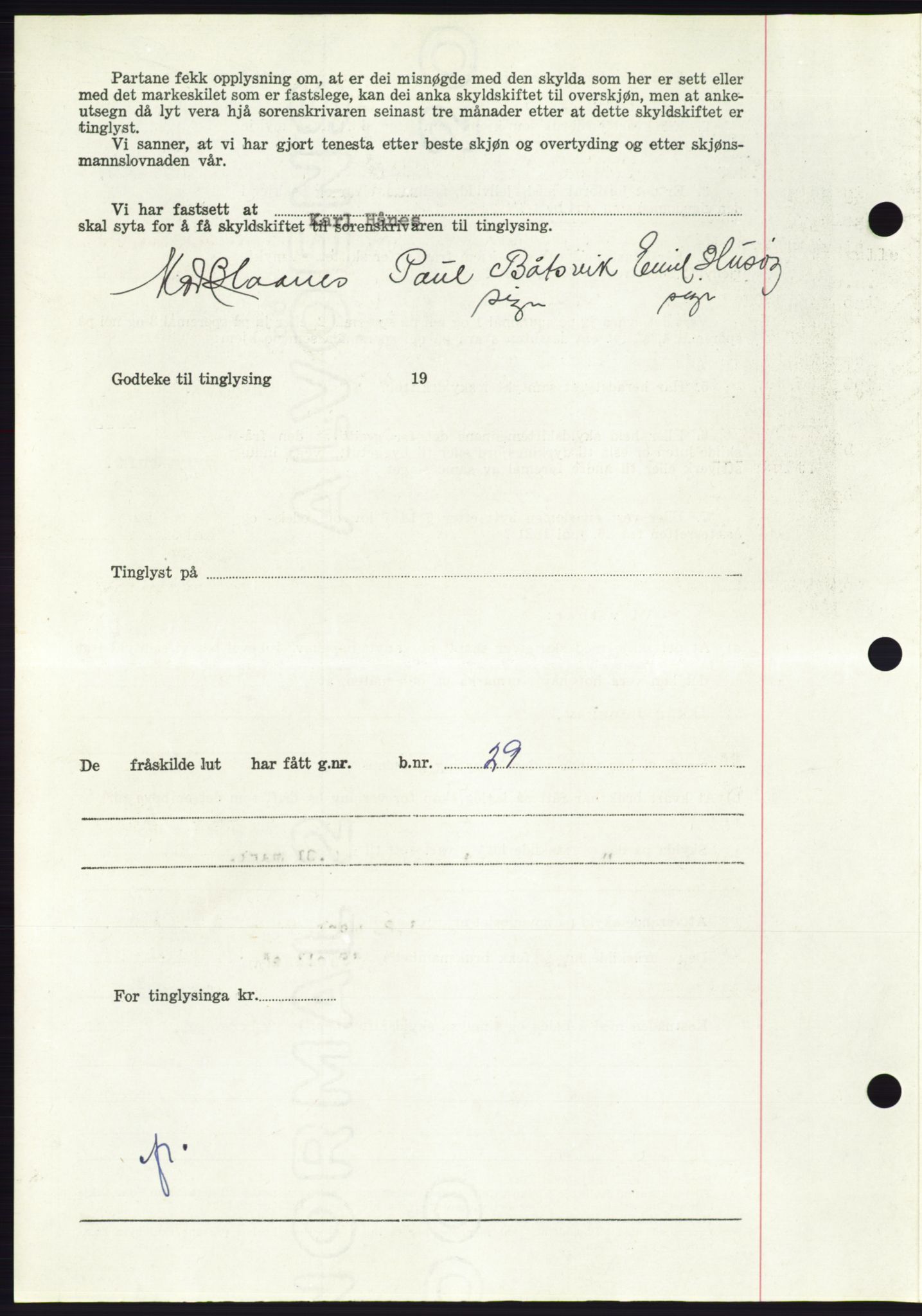 Søre Sunnmøre sorenskriveri, AV/SAT-A-4122/1/2/2C/L0100: Pantebok nr. 26A, 1954-1955, Dagboknr: 920/1955