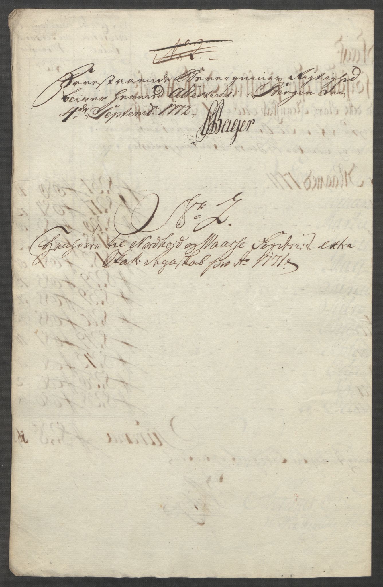Rentekammeret inntil 1814, Reviderte regnskaper, Fogderegnskap, RA/EA-4092/R51/L3303: Ekstraskatten Nordhordland og Voss, 1762-1772, s. 597