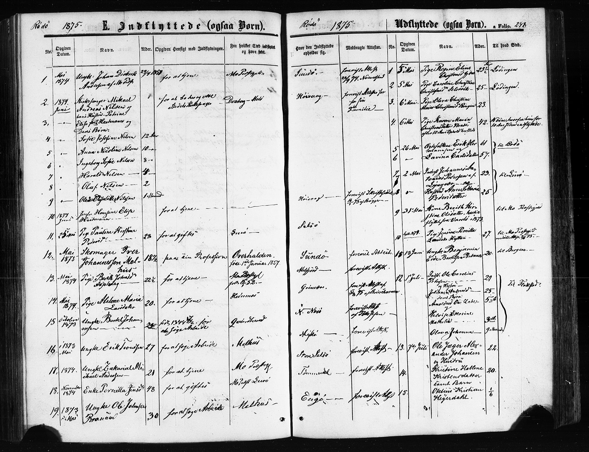 Ministerialprotokoller, klokkerbøker og fødselsregistre - Nordland, AV/SAT-A-1459/841/L0607: Ministerialbok nr. 841A11 /1, 1863-1877, s. 248