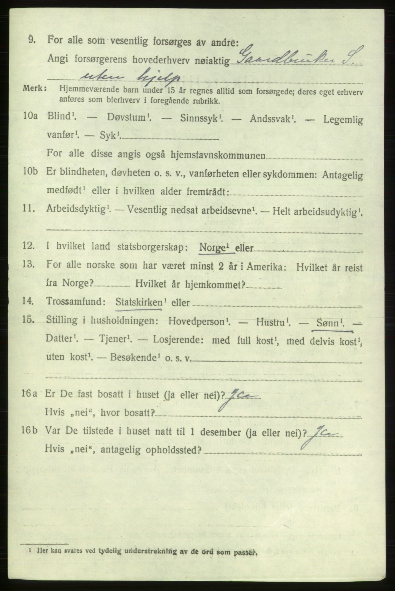 SAB, Folketelling 1920 for 1211 Etne herred, 1920, s. 2030