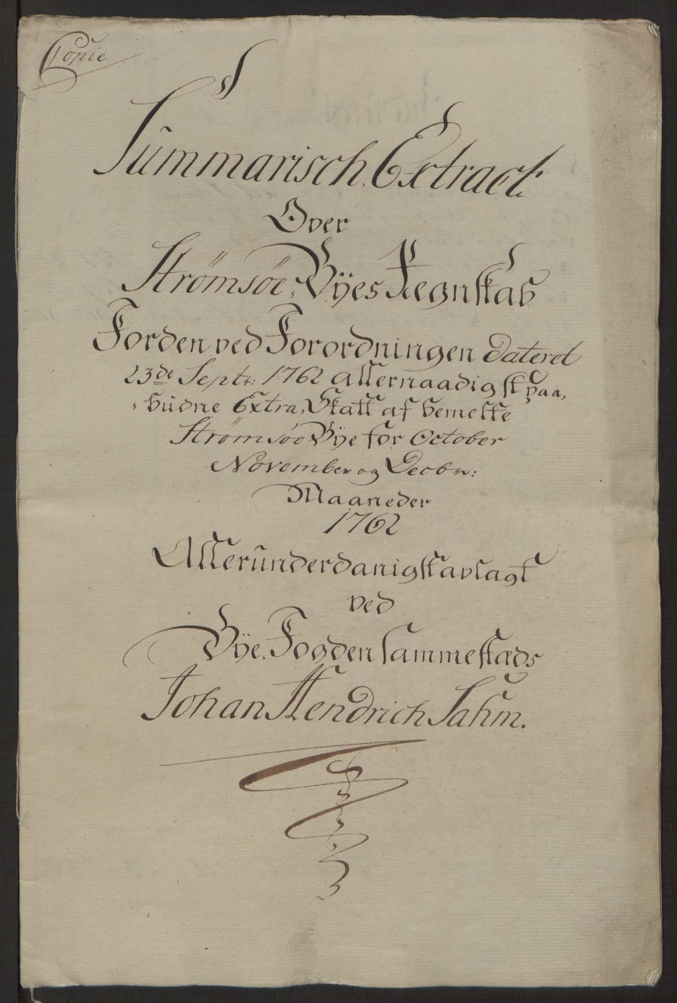 Rentekammeret inntil 1814, Reviderte regnskaper, Byregnskaper, AV/RA-EA-4066/R/Rg/L0144/0001: [G4] Kontribusjonsregnskap / Ekstraskatt, 1762-1767, s. 8