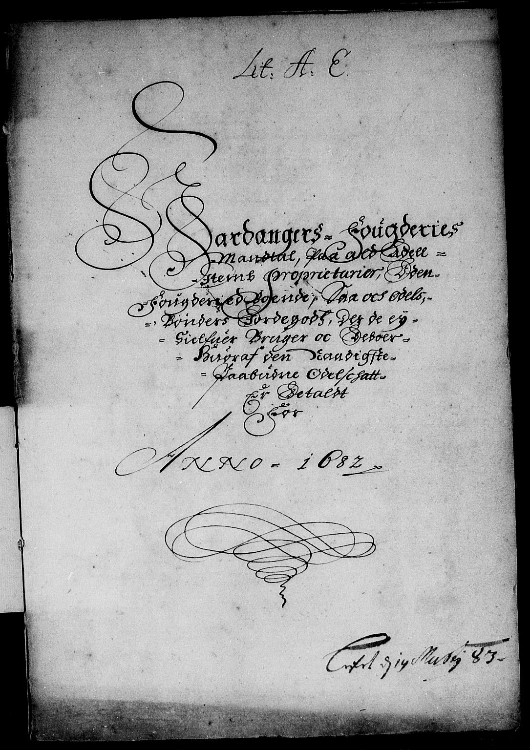 Rentekammeret inntil 1814, Reviderte regnskaper, Stiftamtstueregnskaper, Bergen stiftamt, RA/EA-6043/R/Rc/L0064: Bergen stiftamt, 1682