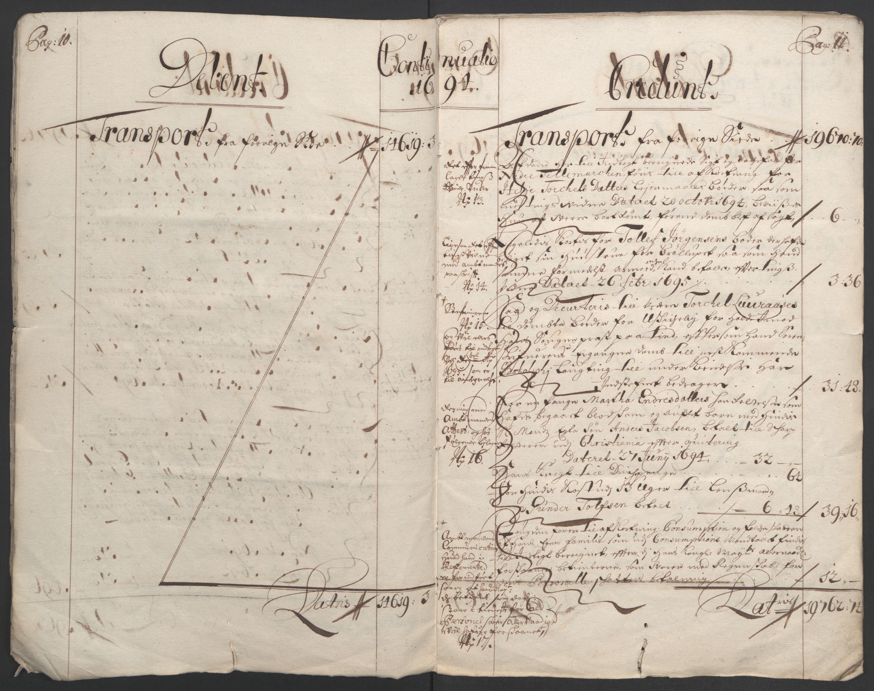 Rentekammeret inntil 1814, Reviderte regnskaper, Fogderegnskap, AV/RA-EA-4092/R36/L2092: Fogderegnskap Øvre og Nedre Telemark og Bamble, 1694, s. 8