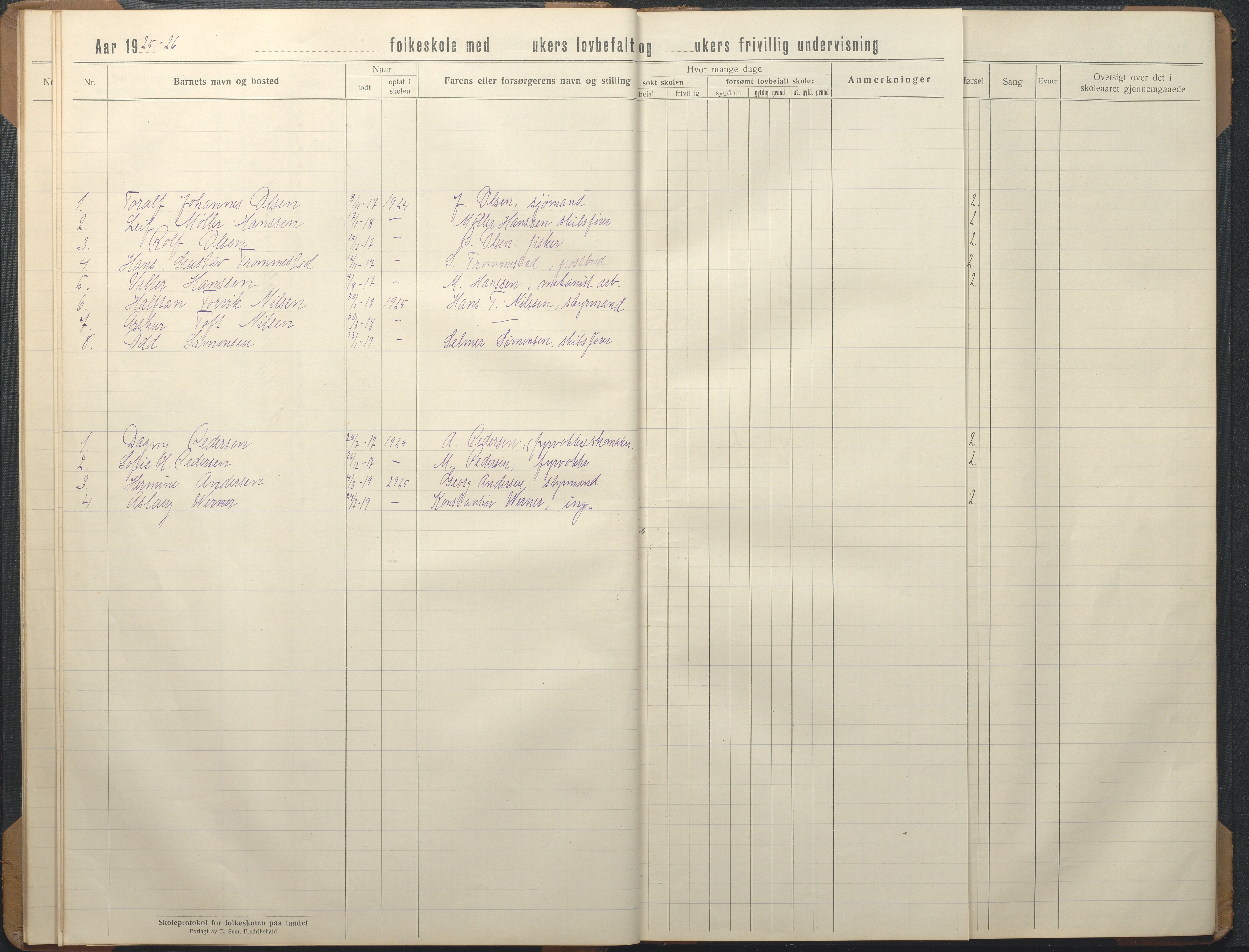 Hisøy kommune frem til 1991, AAKS/KA0922-PK/32/L0019: Skoleprotokoll, 1919-1950