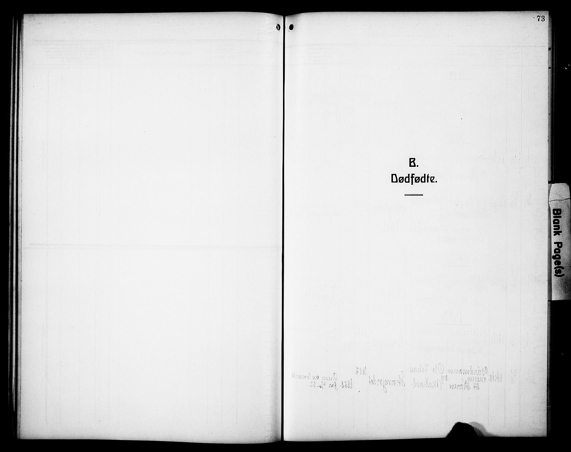 Øyer prestekontor, AV/SAH-PREST-084/H/Ha/Hab/L0007: Klokkerbok nr. 7, 1913-1928, s. 73