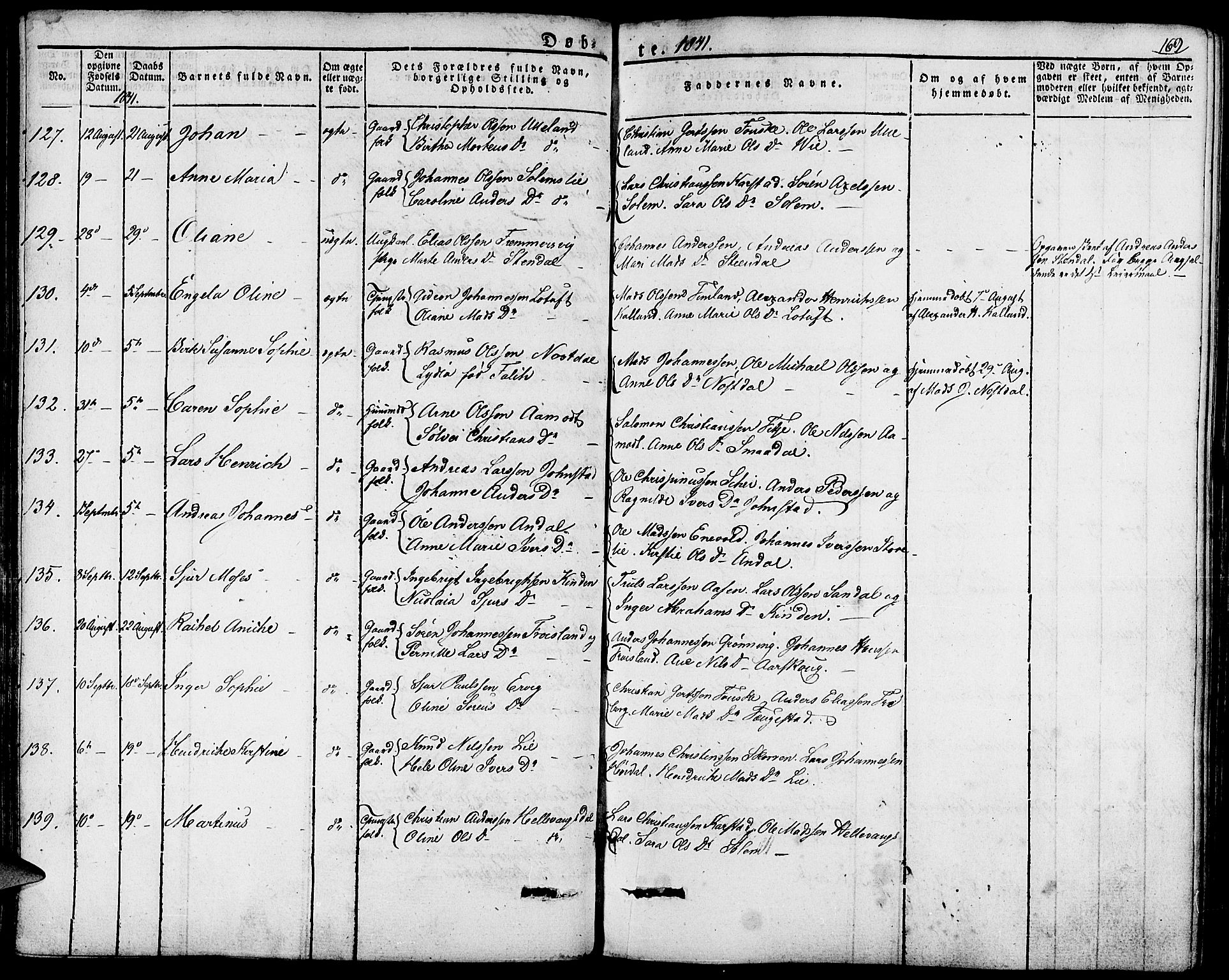Førde sokneprestembete, AV/SAB-A-79901/H/Haa/Haaa/L0006: Ministerialbok nr. A 6, 1821-1842, s. 169
