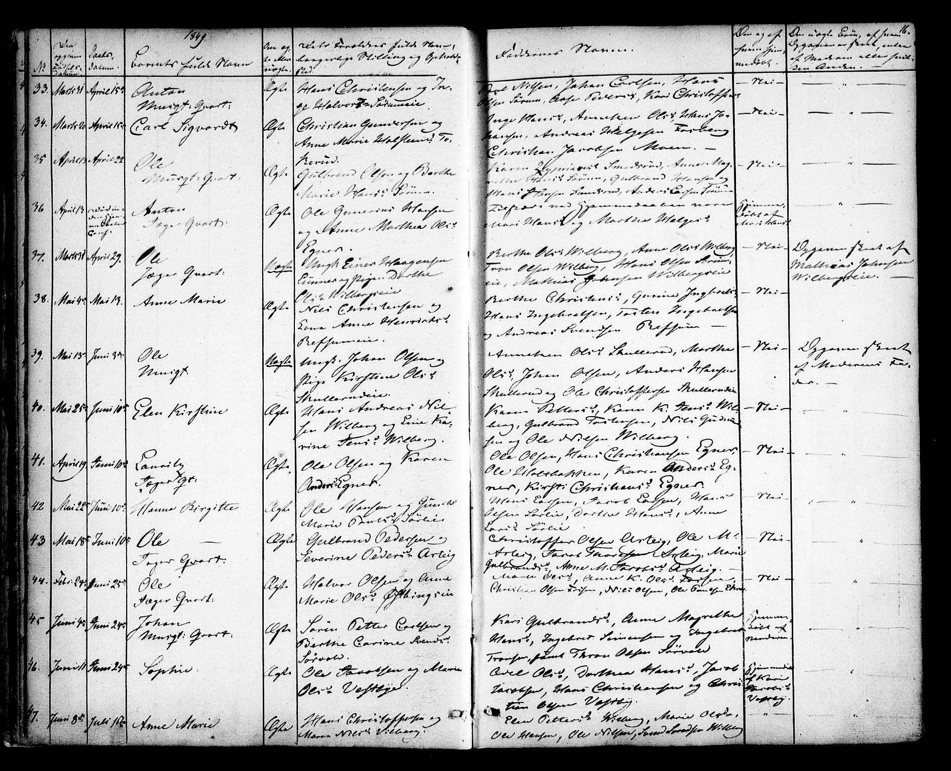 Sørum prestekontor Kirkebøker, SAO/A-10303/F/Fa/L0005: Ministerialbok nr. I 5, 1846-1863, s. 16