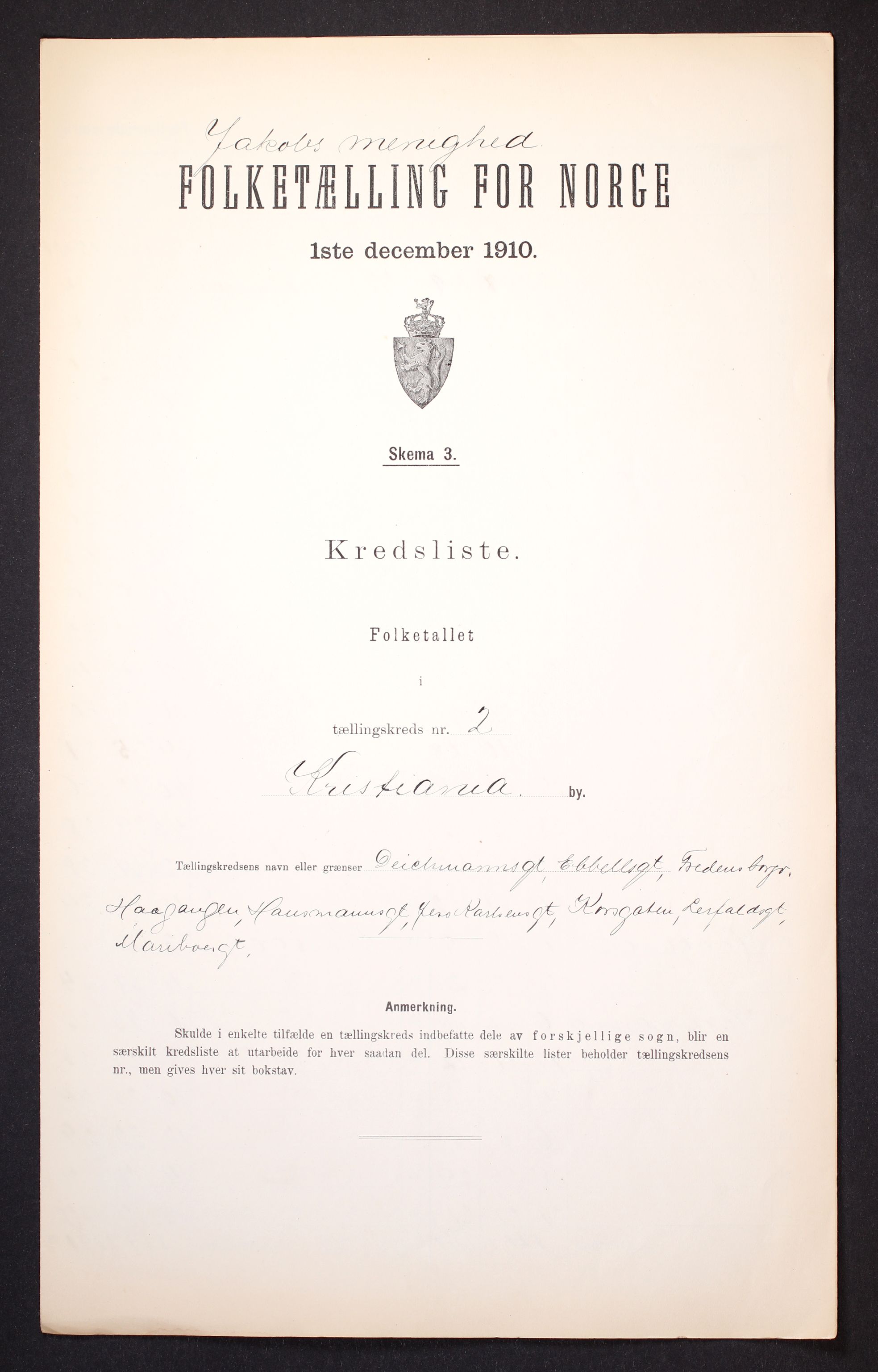 RA, Folketelling 1910 for 0301 Kristiania kjøpstad, 1910, s. 432