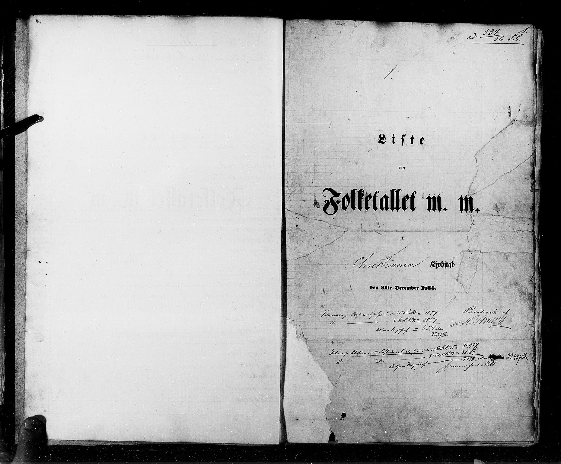 RA, Folketellingen 1855, bind 7: Kjøpsteder og ladesteder: Fredrikshald-Kragerø, 1855, s. 1