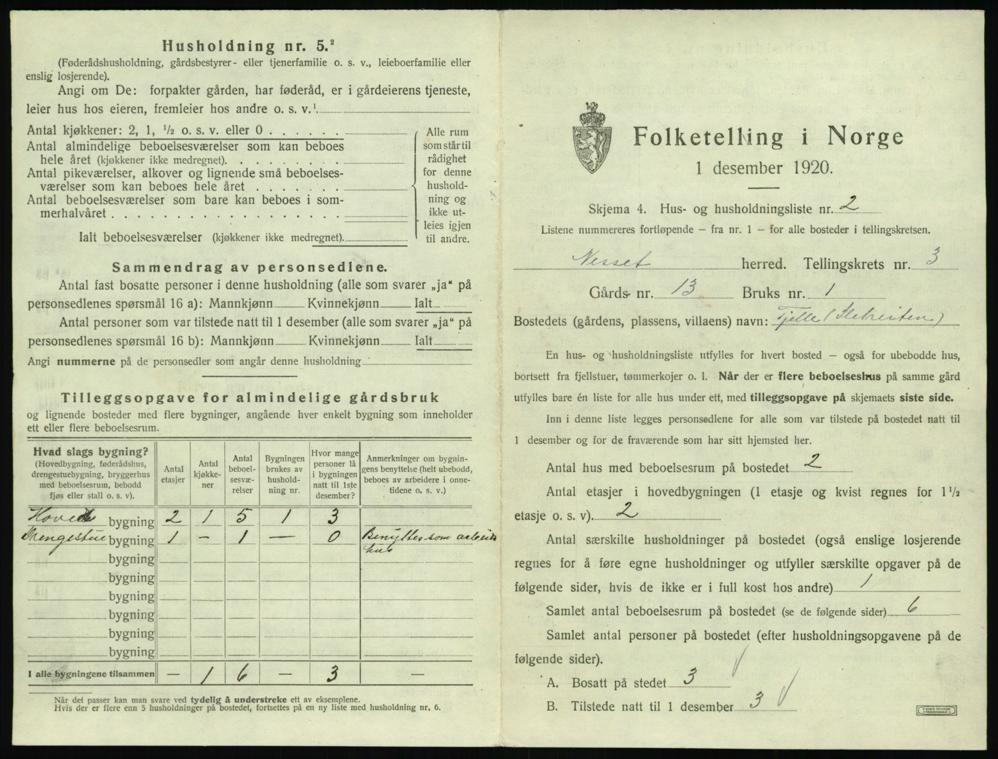 SAT, Folketelling 1920 for 1543 Nesset herred, 1920, s. 148