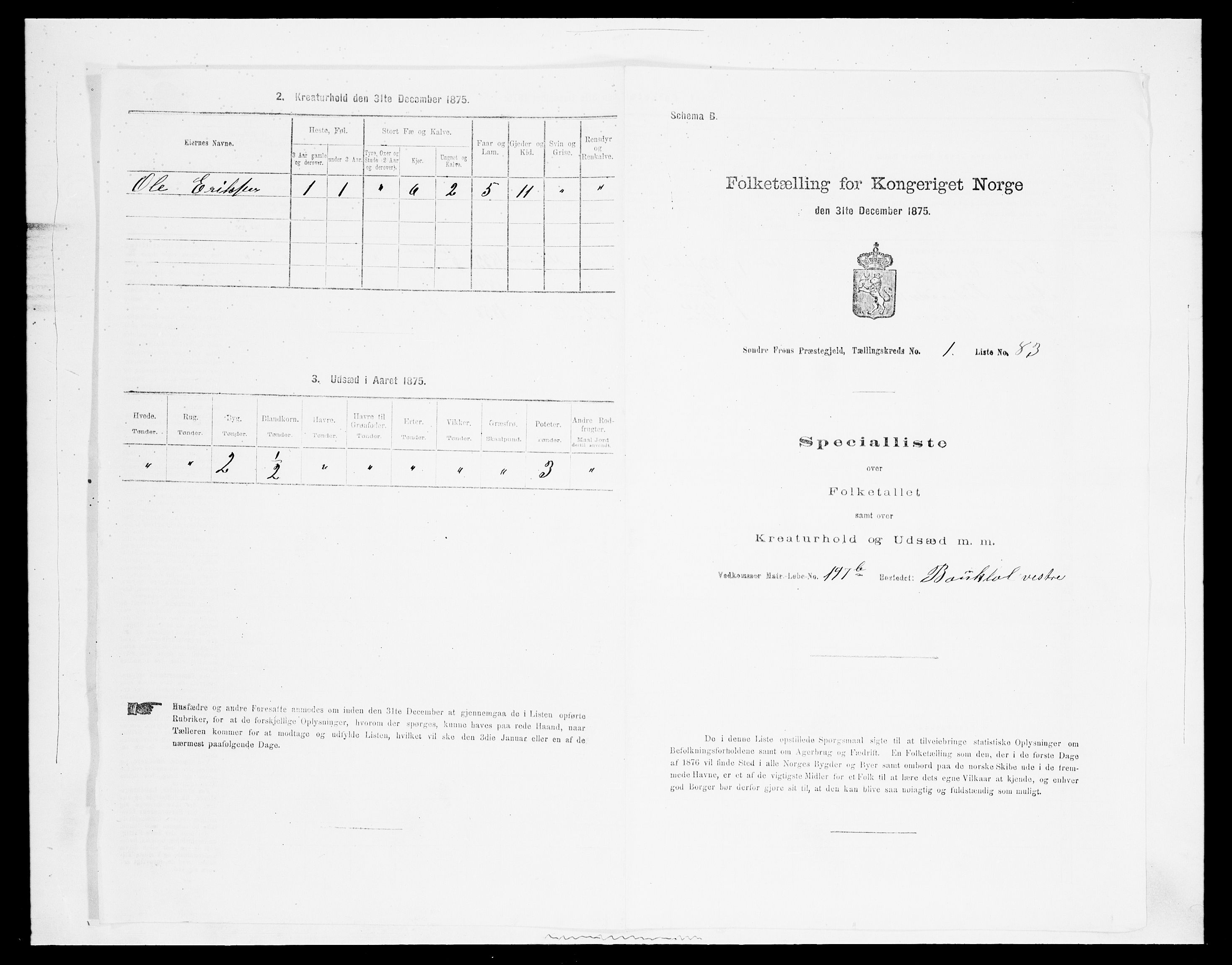 SAH, Folketelling 1875 for 0519P Sør-Fron prestegjeld, 1875, s. 236