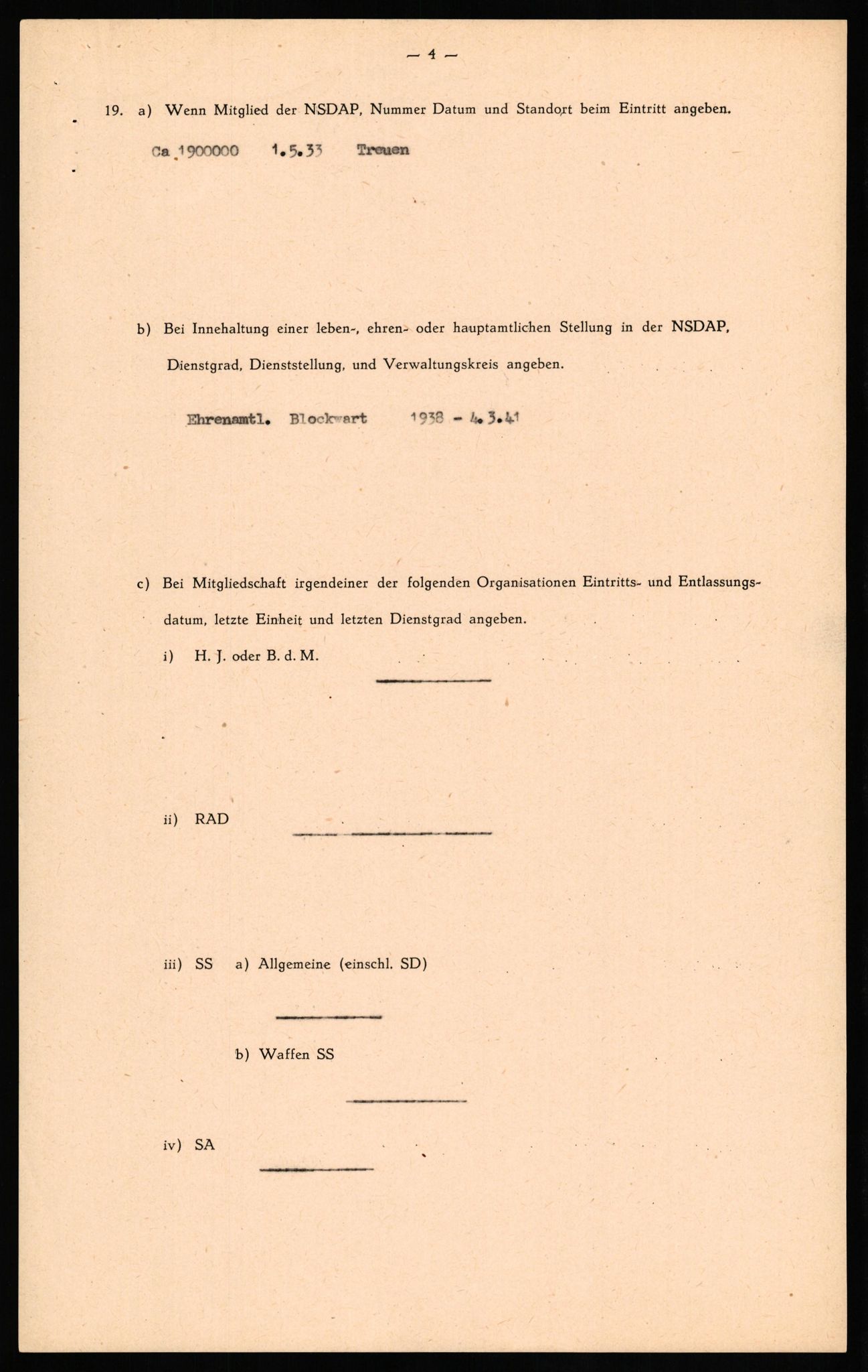 Forsvaret, Forsvarets overkommando II, RA/RAFA-3915/D/Db/L0023: CI Questionaires. Tyske okkupasjonsstyrker i Norge. Tyskere., 1945-1946, s. 537