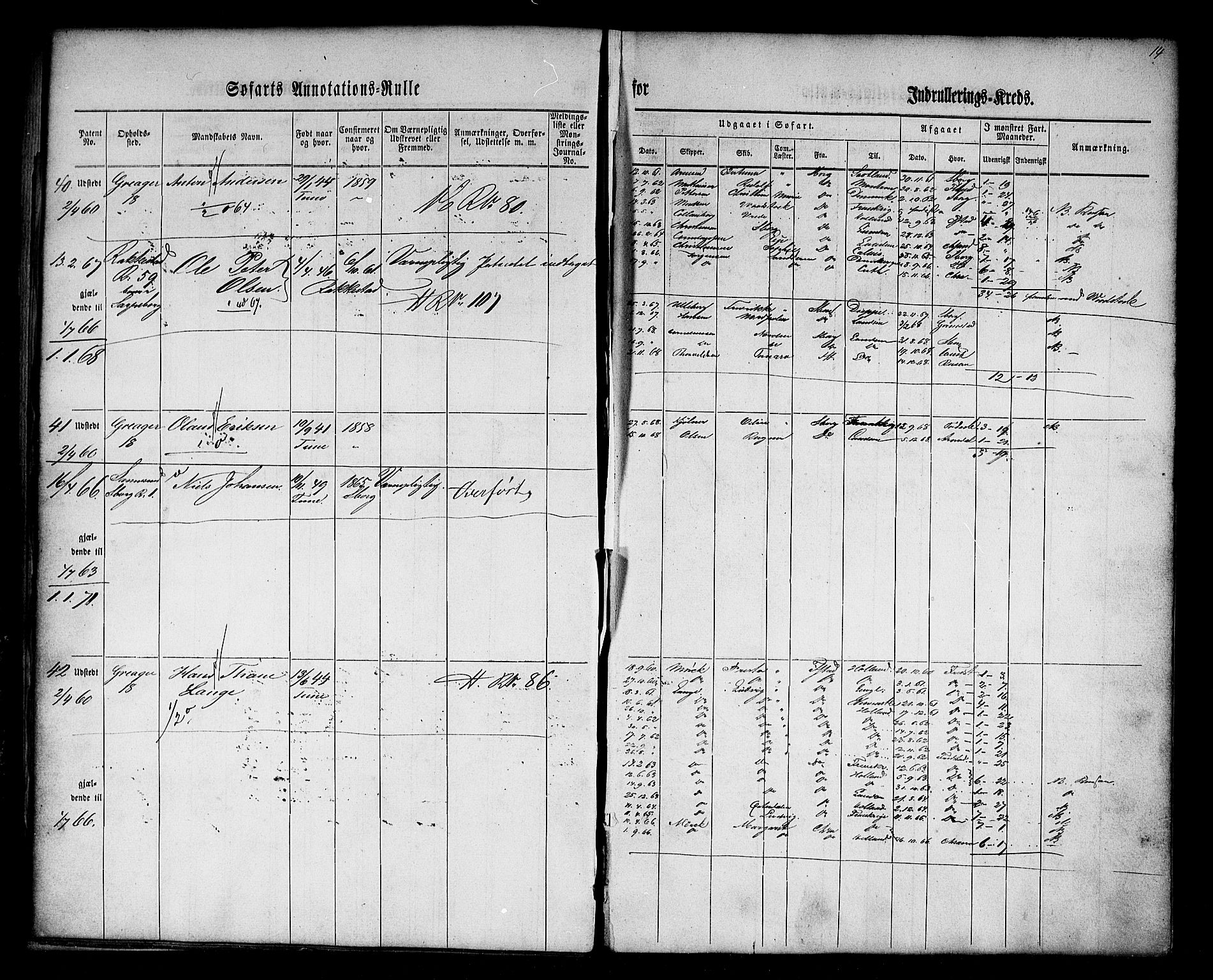 Sarpsborg mønstringskontor, AV/SAO-A-10569c/F/Fc/Fca/L0001: Annotasjonsrulle, 1860-1868, s. 17