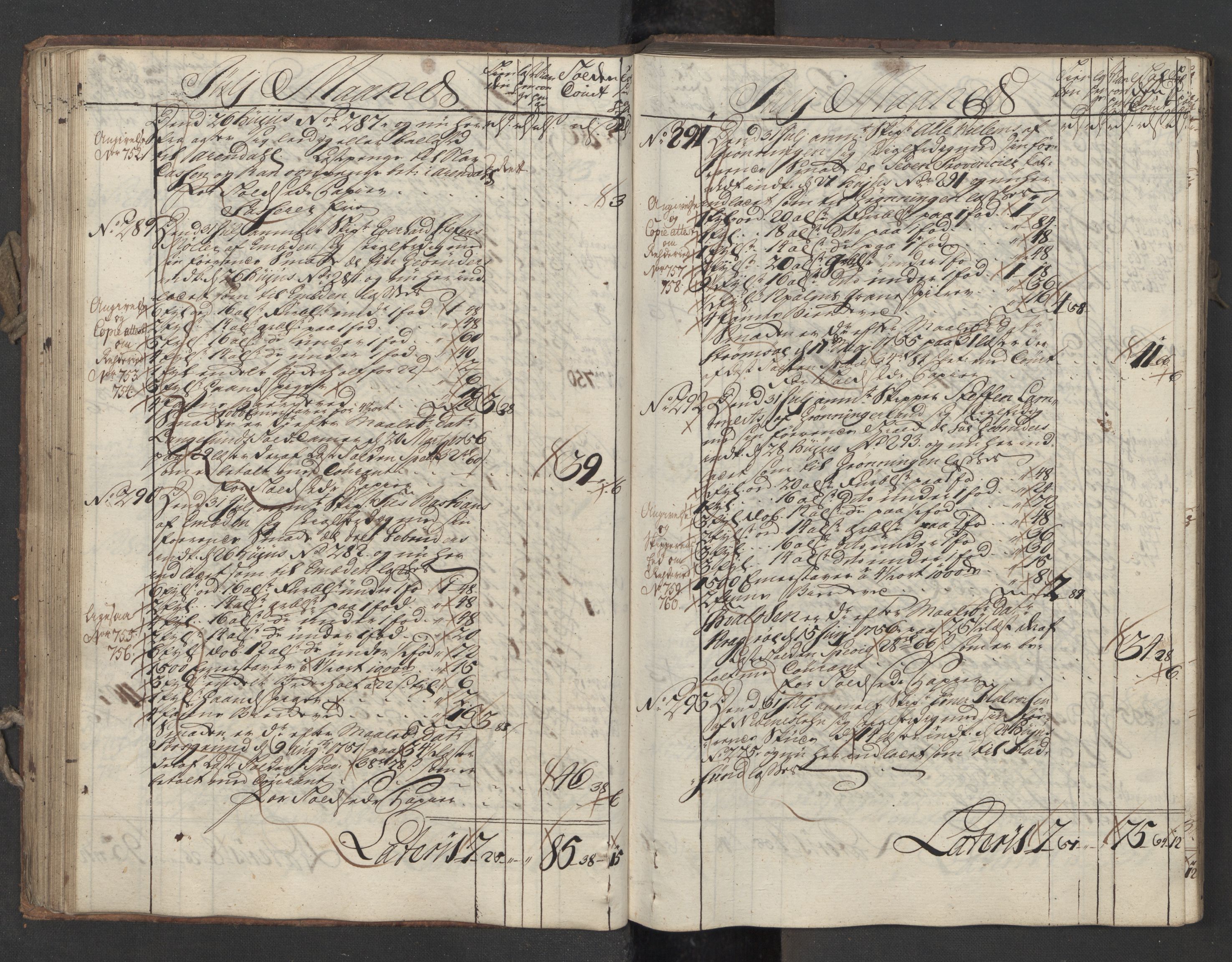 Generaltollkammeret, tollregnskaper, AV/RA-EA-5490/R12/L0029/0001: Tollregnskaper Langesund / Utgående hovedtollbok, 1756, s. 69b-70a