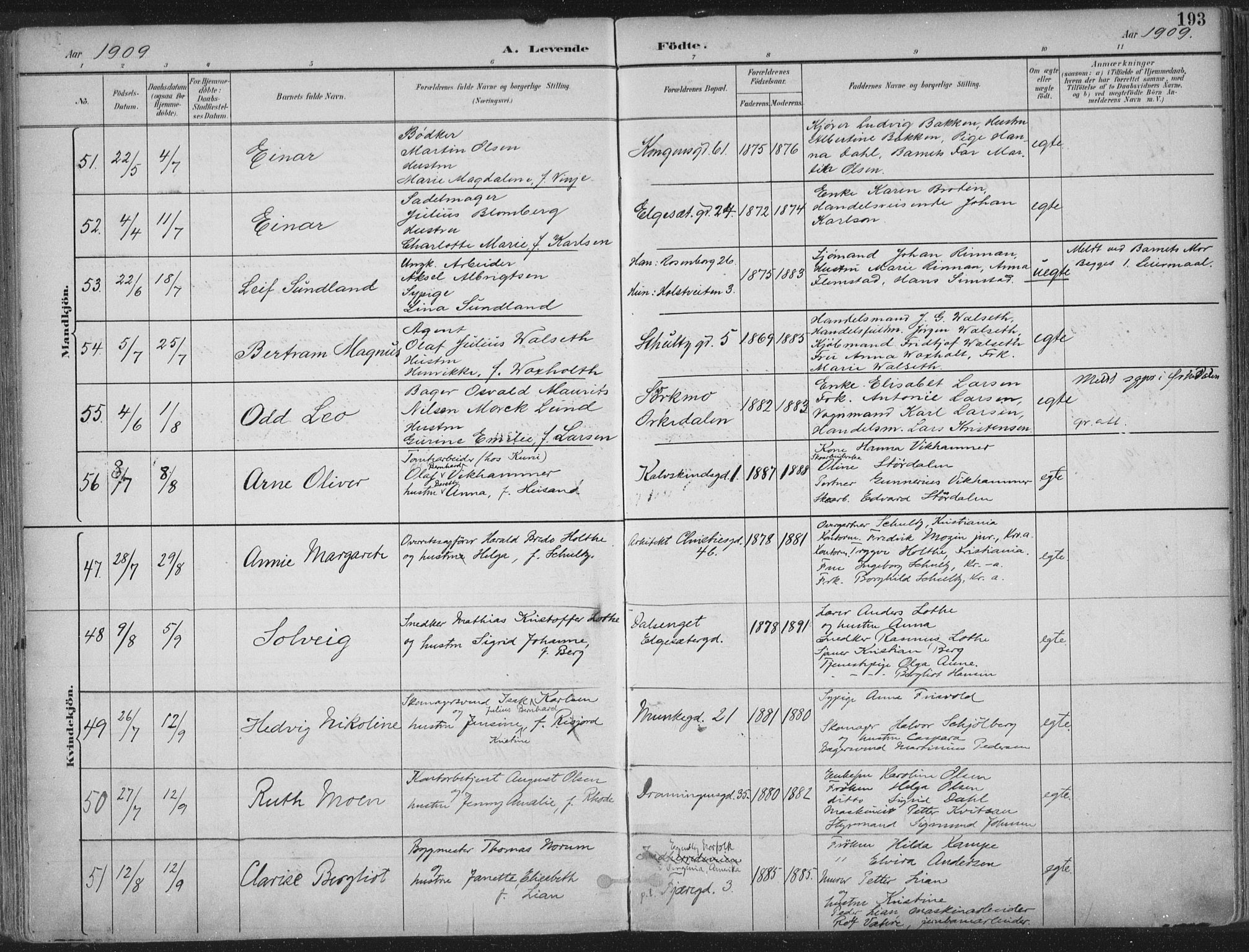 Ministerialprotokoller, klokkerbøker og fødselsregistre - Sør-Trøndelag, SAT/A-1456/601/L0062: Ministerialbok nr. 601A30, 1891-1911, s. 193