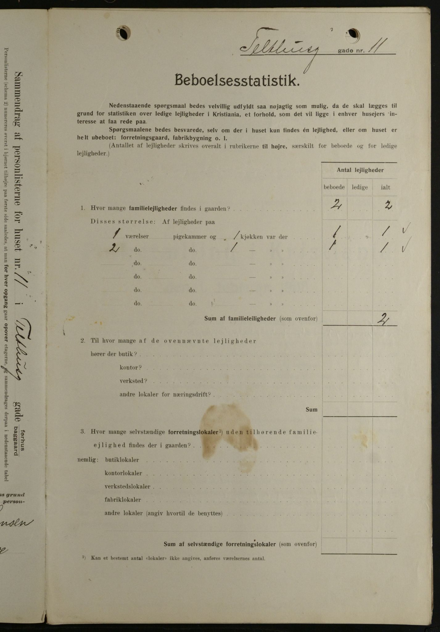 OBA, Kommunal folketelling 1.2.1908 for Kristiania kjøpstad, 1908, s. 96728