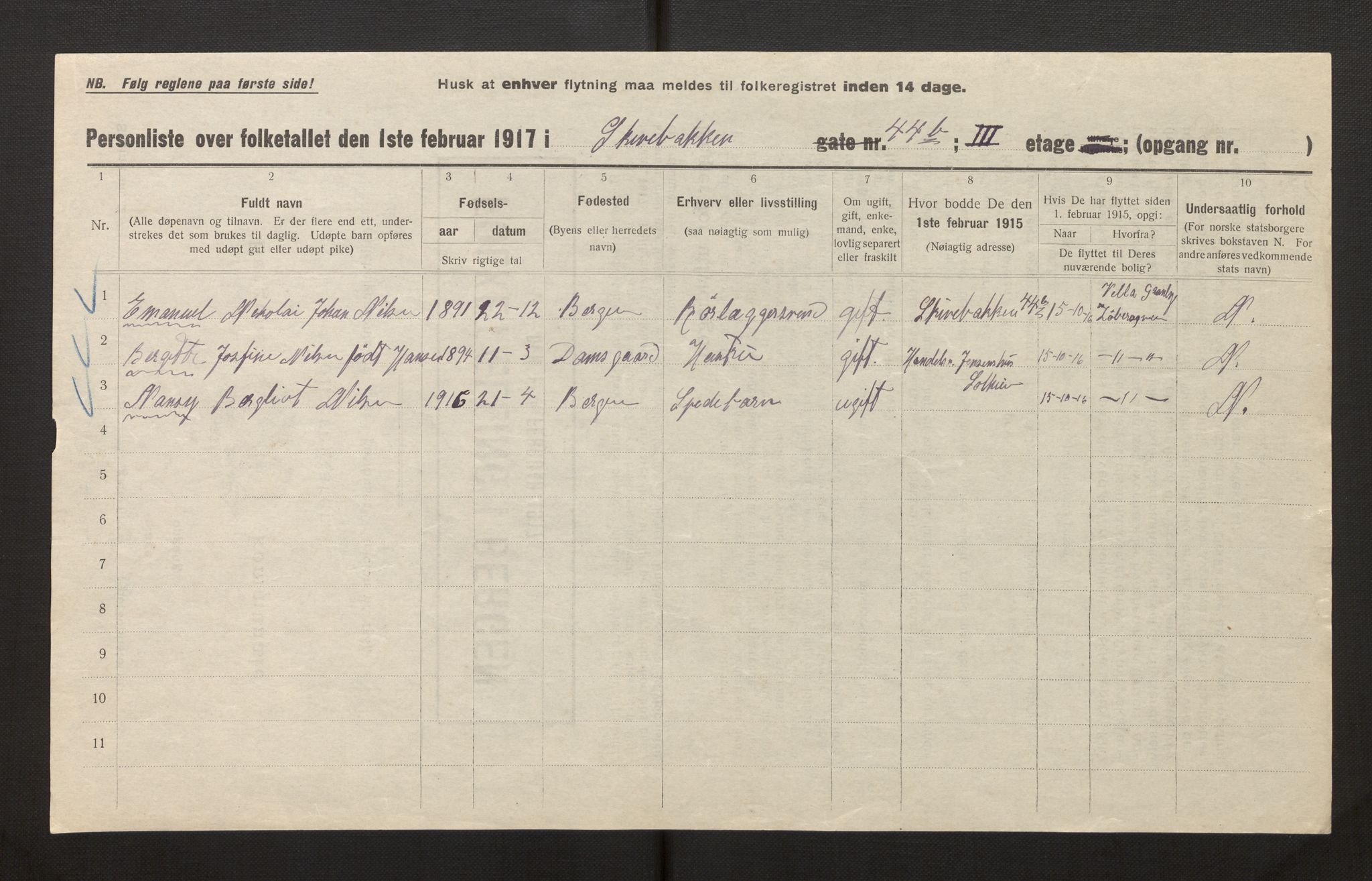 SAB, Kommunal folketelling 1917 for Bergen kjøpstad, 1917, s. 35021