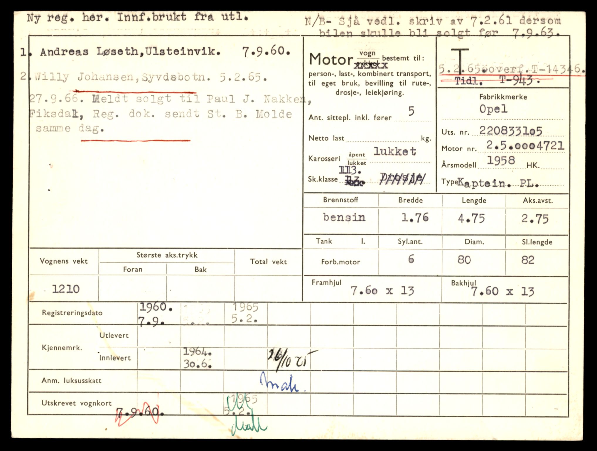 Møre og Romsdal vegkontor - Ålesund trafikkstasjon, AV/SAT-A-4099/F/Fe/L0045: Registreringskort for kjøretøy T 14320 - T 14444, 1927-1998, s. 687