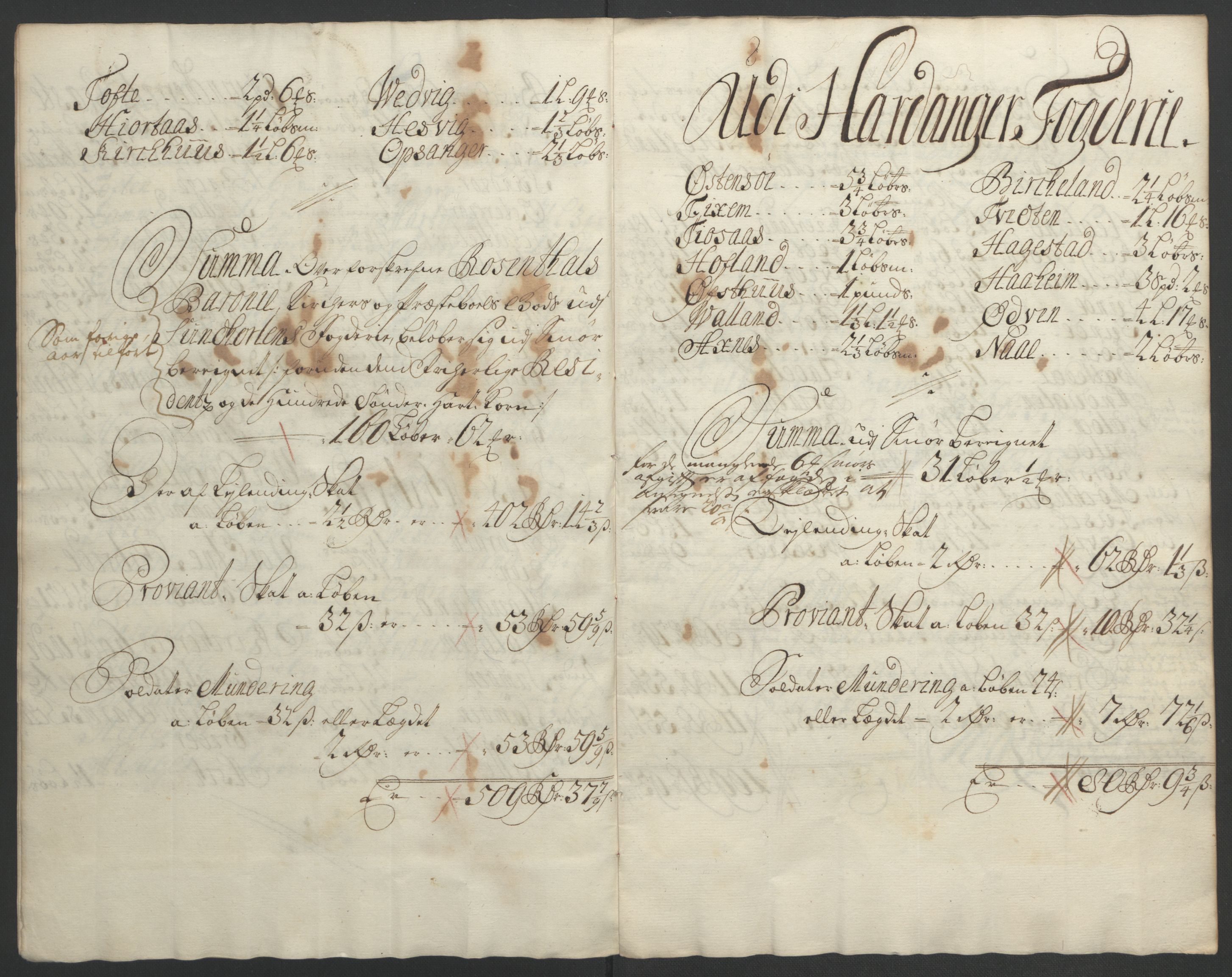 Rentekammeret inntil 1814, Reviderte regnskaper, Fogderegnskap, AV/RA-EA-4092/R49/L3138: Fogderegnskap Rosendal Baroni, 1691-1714, s. 180