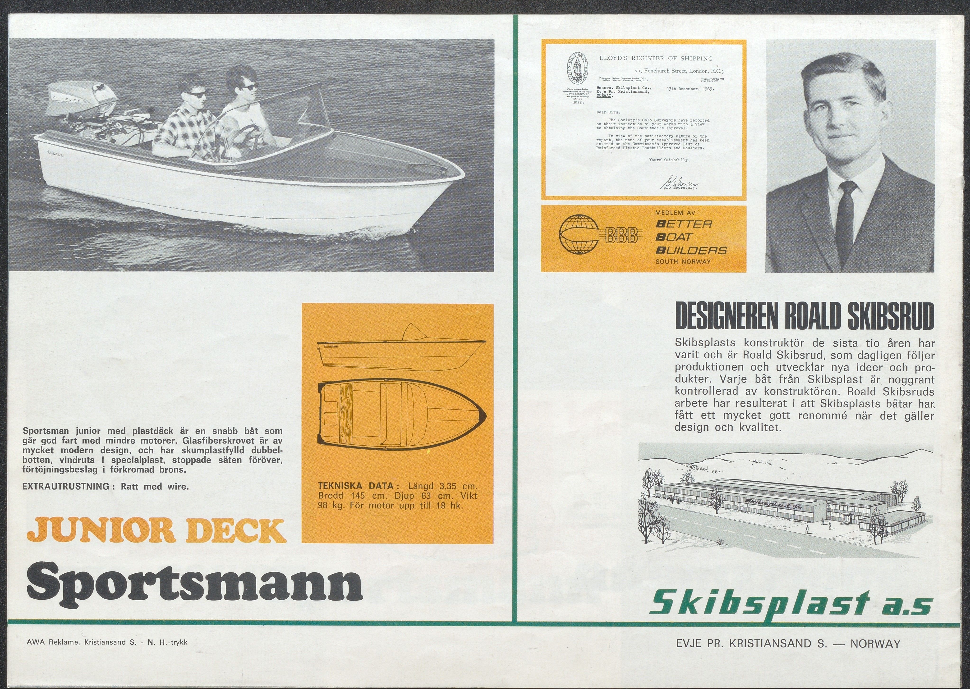 Skibsplast, AAKS/PA-2968/01/X/X01/L0001/0009: Brosjyrer / Seamaster sliding top (1965-1969). Seamaster Convertible (1964-1965). Seamaster Day Cruiser (1965-1969/70). Sportsmann De Luxe (1964-1971). Sportsmann 13' åpen (1960-1964). Junior åpen (1960-1964). Junior m/dekk (1964-1973)., 1960-1973