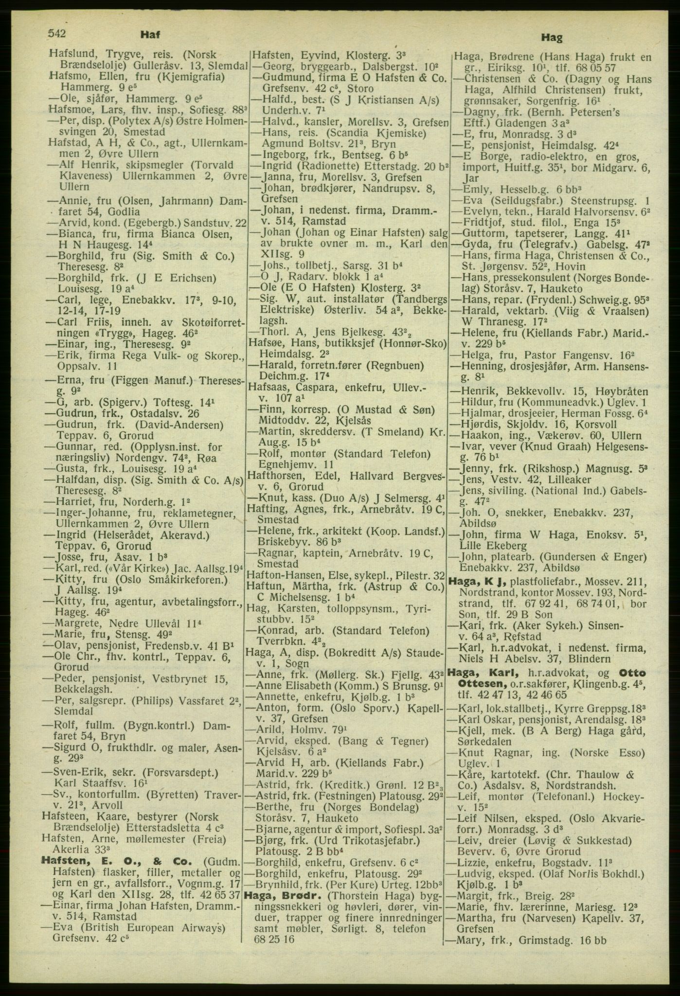 Kristiania/Oslo adressebok, PUBL/-, 1958-1959, s. 542