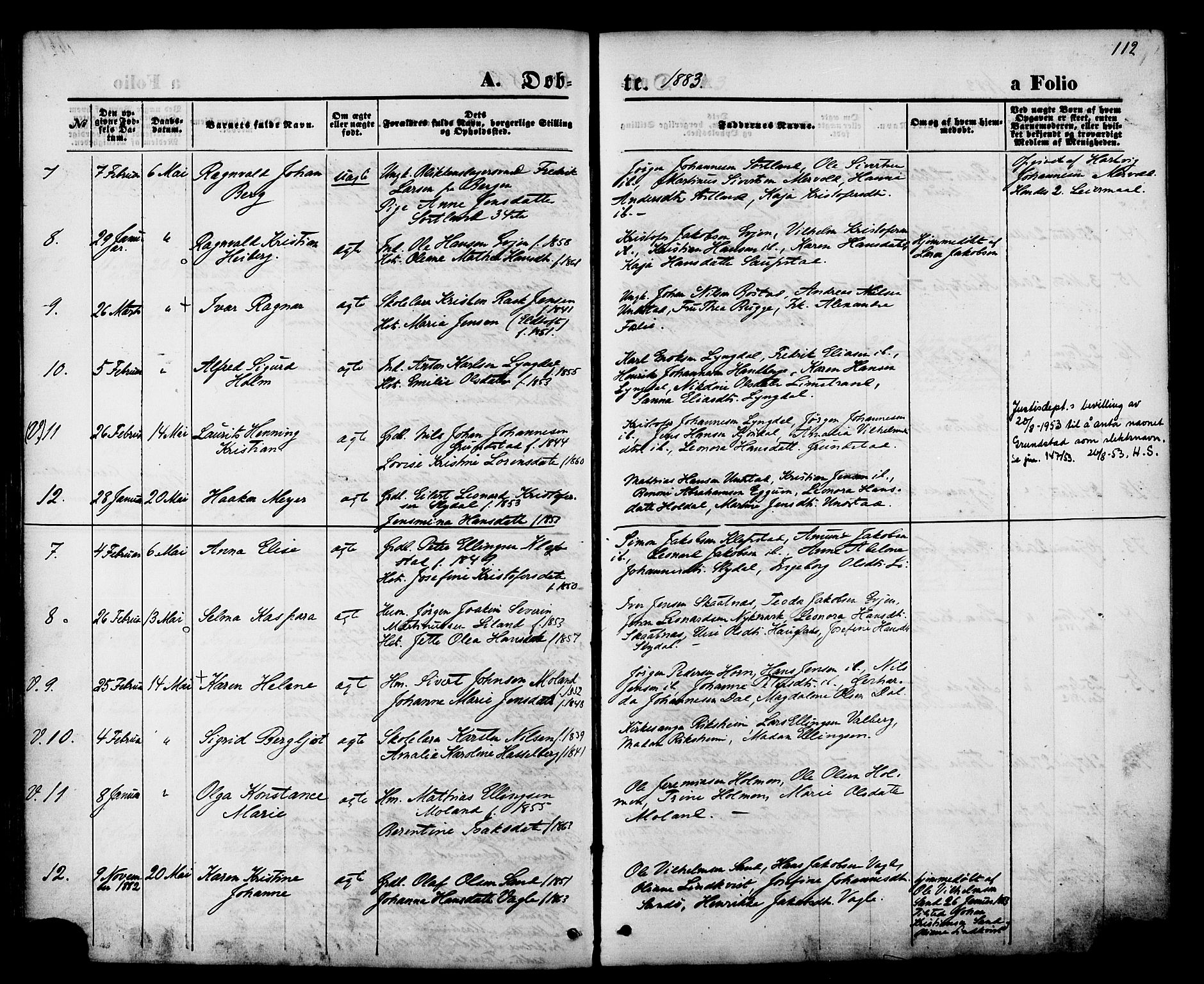 Ministerialprotokoller, klokkerbøker og fødselsregistre - Nordland, SAT/A-1459/880/L1132: Ministerialbok nr. 880A06, 1869-1887, s. 112