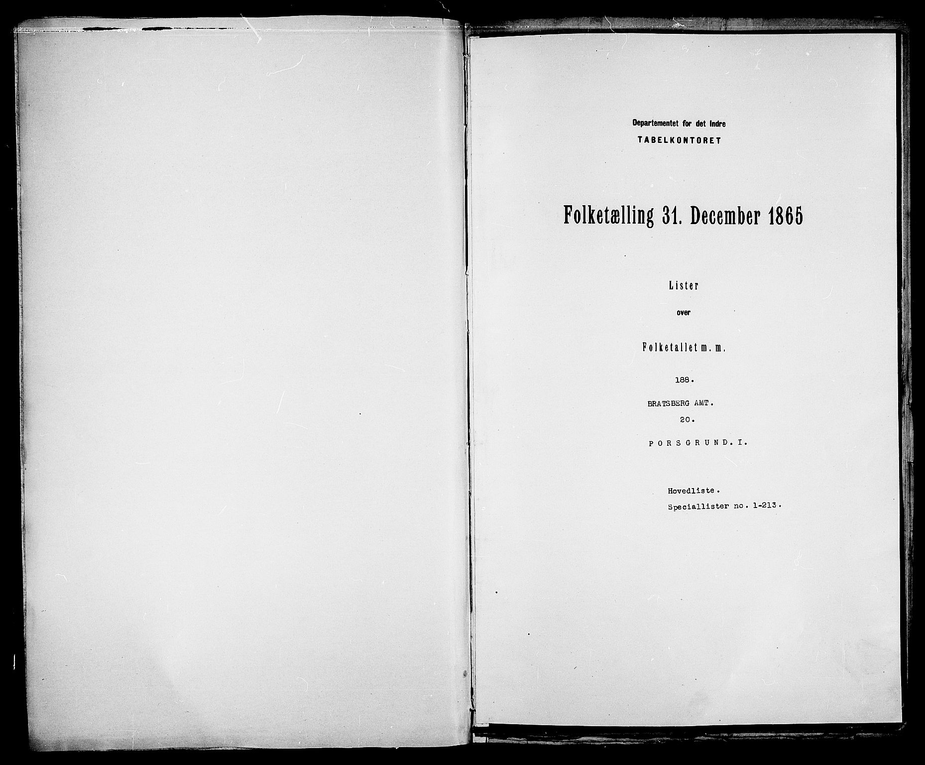 RA, Folketelling 1865 for 0805P Porsgrunn prestegjeld, 1865, s. 3