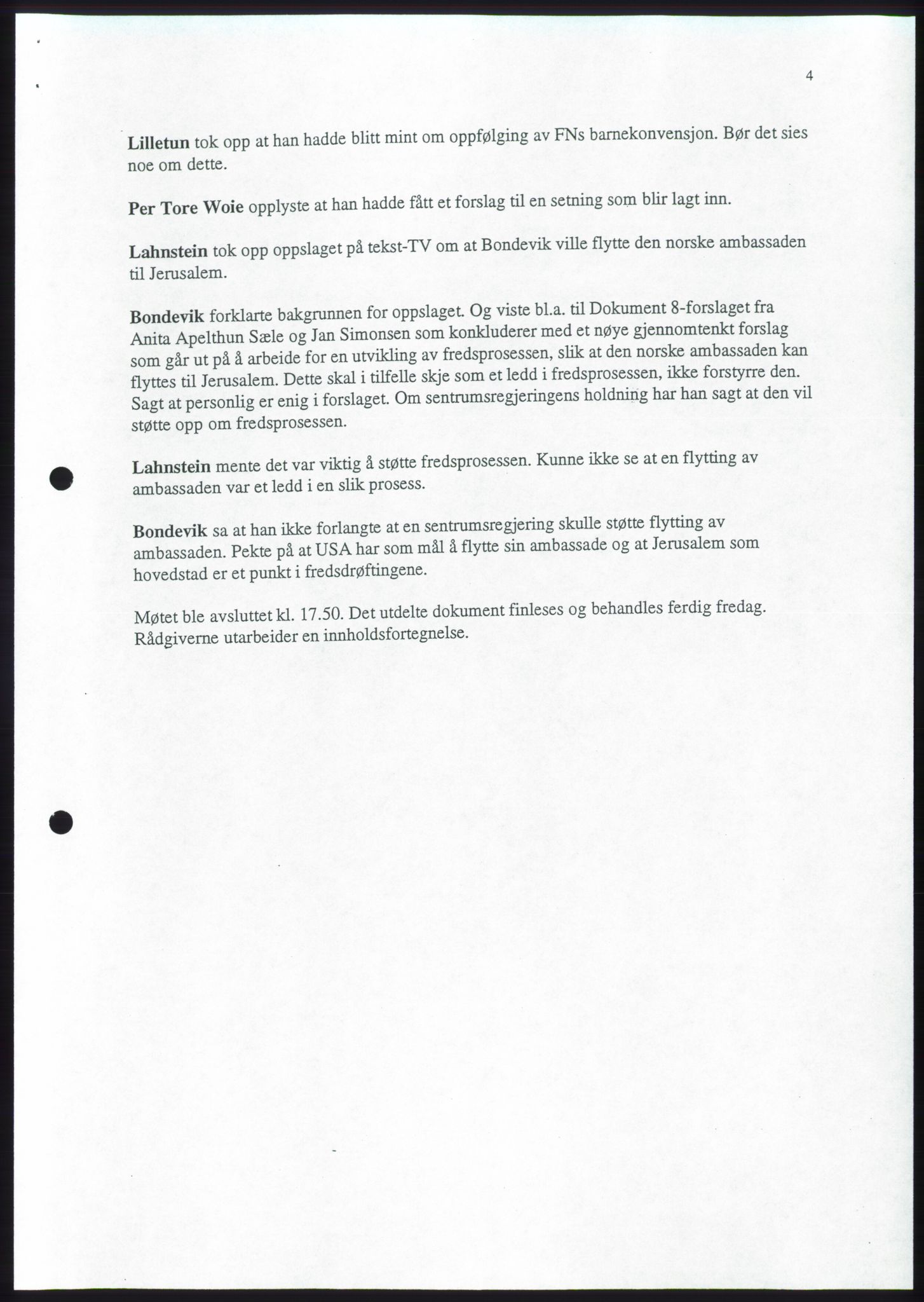 Forhandlingene mellom Kristelig Folkeparti, Senterpartiet og Venstre om dannelse av regjering, AV/RA-PA-1073/A/L0001: Forhandlingsprotokoller, 1997, s. 118