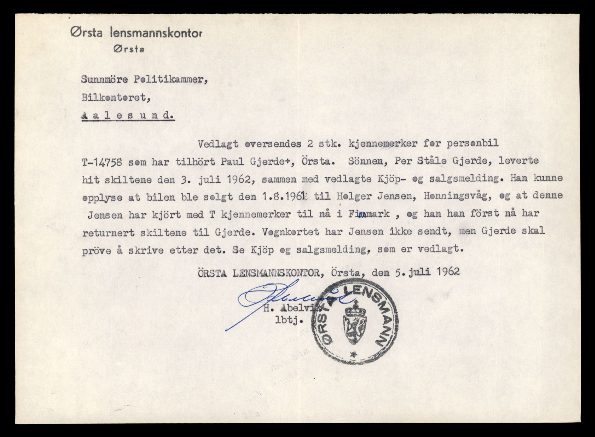 Møre og Romsdal vegkontor - Ålesund trafikkstasjon, AV/SAT-A-4099/F/Fe/L0048: Registreringskort for kjøretøy T 14721 - T 14863, 1927-1998, s. 734