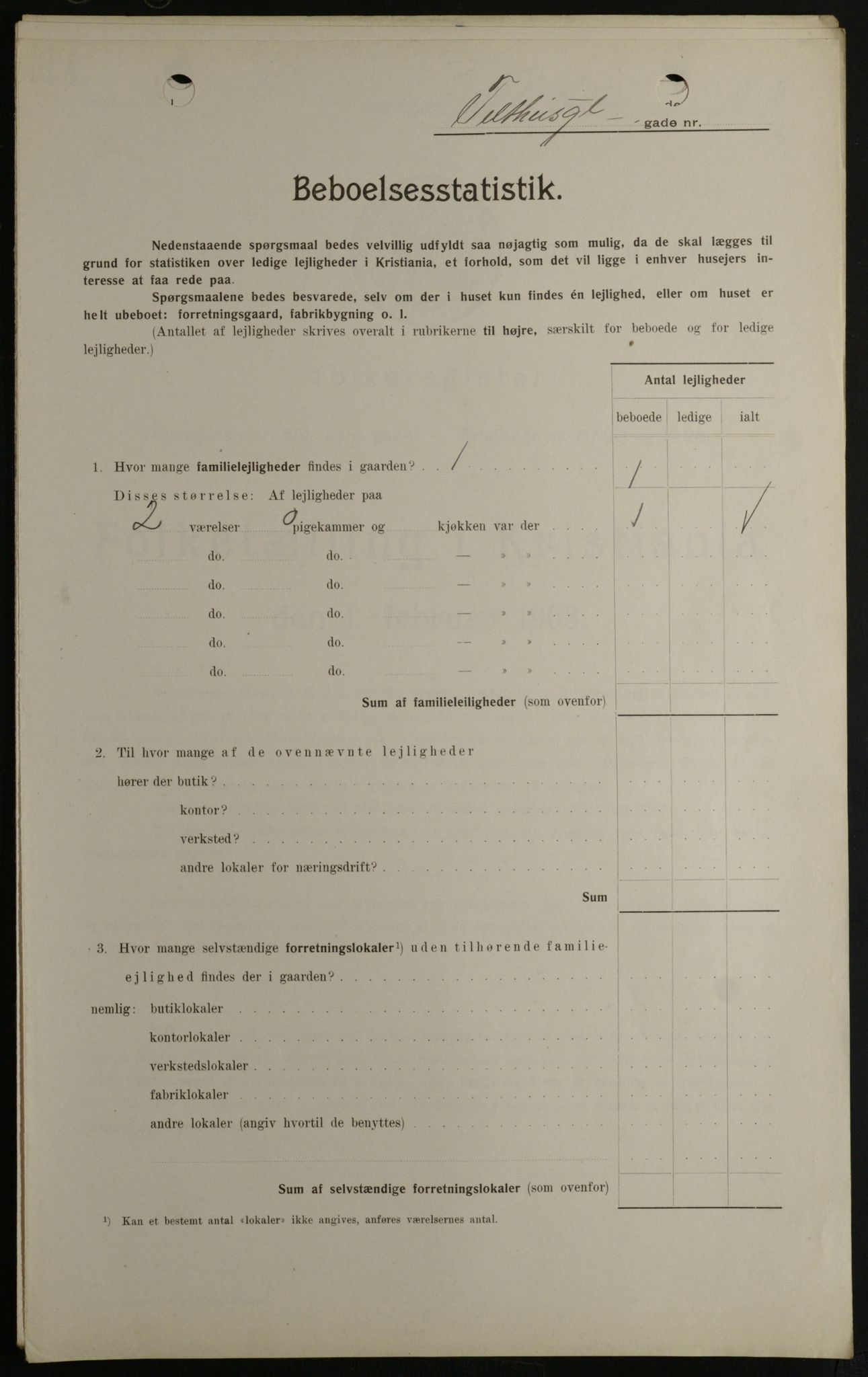 OBA, Kommunal folketelling 1.2.1908 for Kristiania kjøpstad, 1908, s. 96715